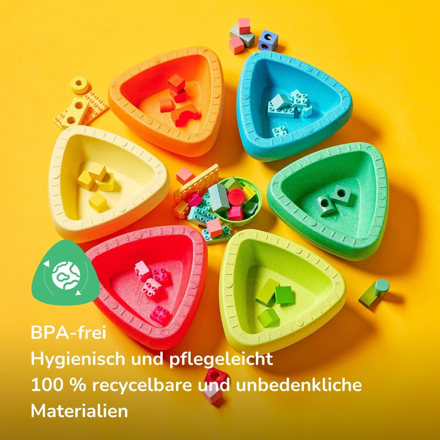 NATTOU Blocky Balance Spielsteine 6er Set - wunderwunsch