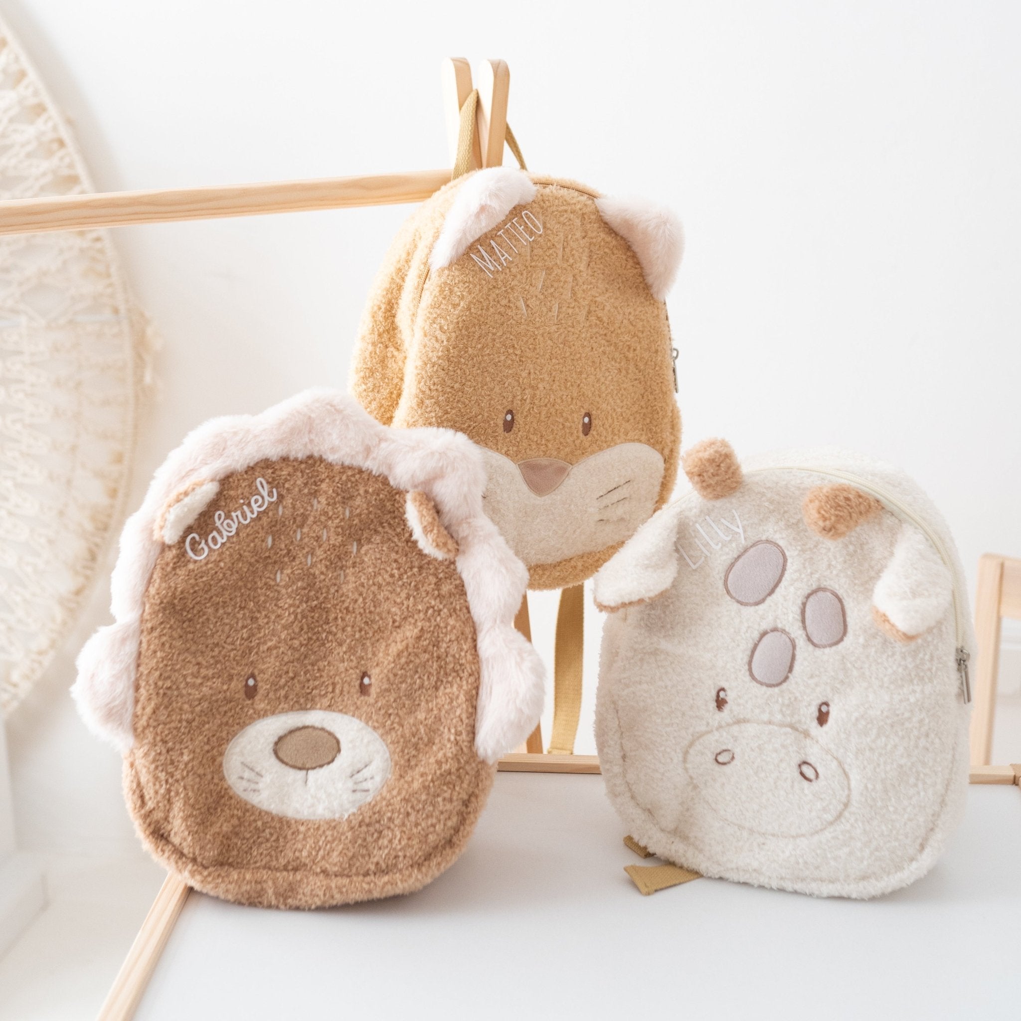 NATTOU Rucksack Tierform - Giraffe, Fuchs, Löwe - wunderwunsch
