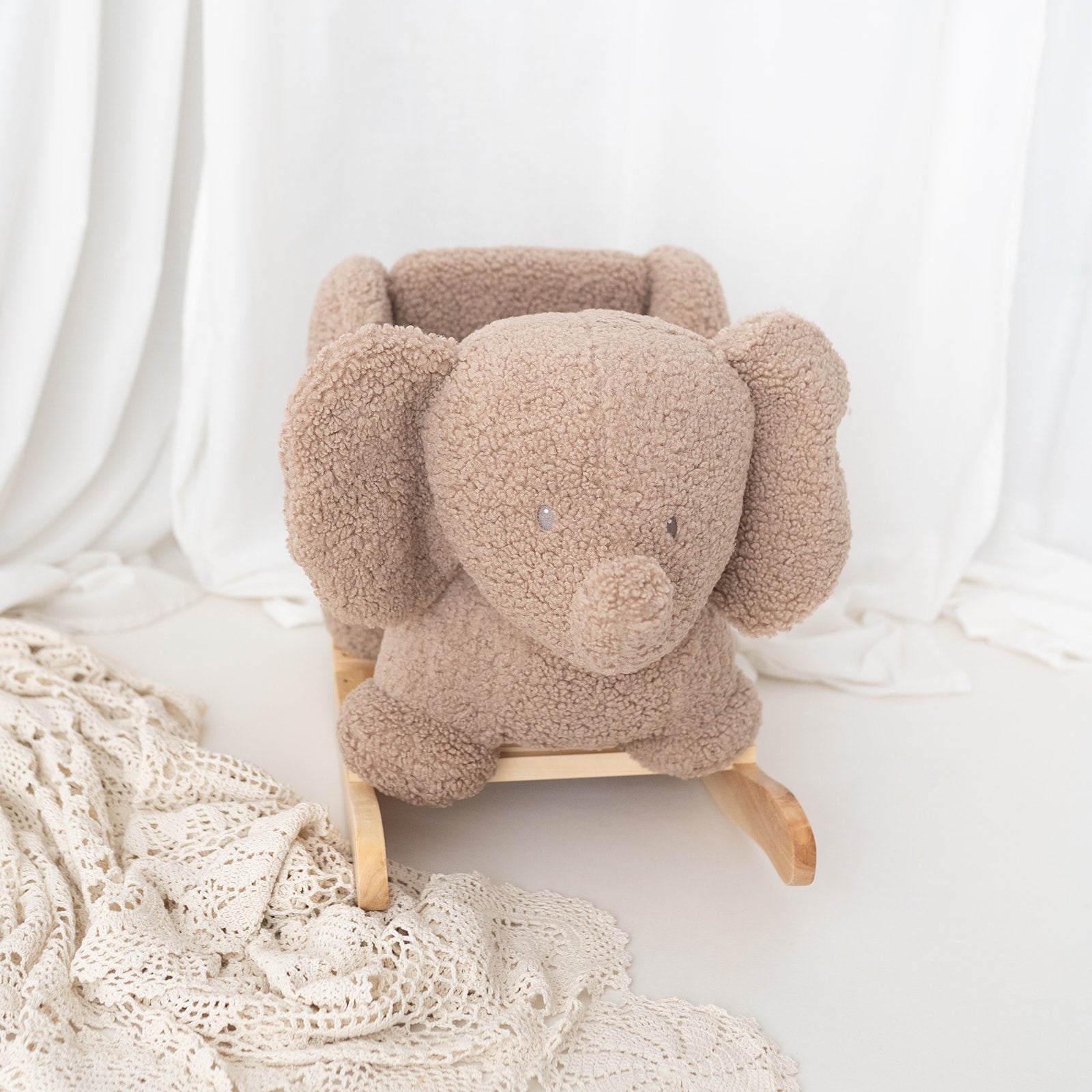 NATTOU Schaukeltier personalisiert - Boucle Elefant oder Nashorn - wunderwunsch