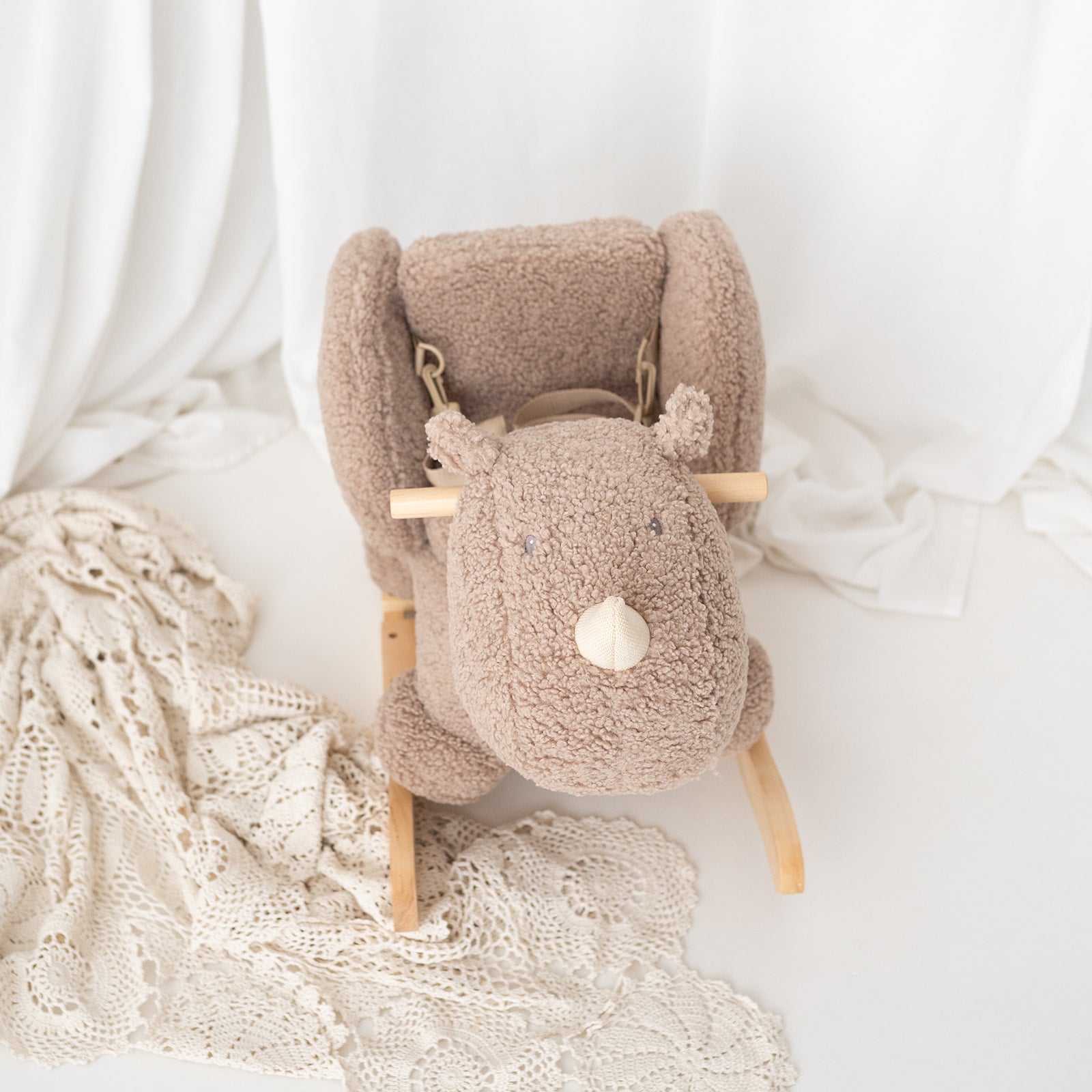 NATTOU Schaukeltier personalisiert - Boucle Elefant oder Nashorn - wunderwunsch