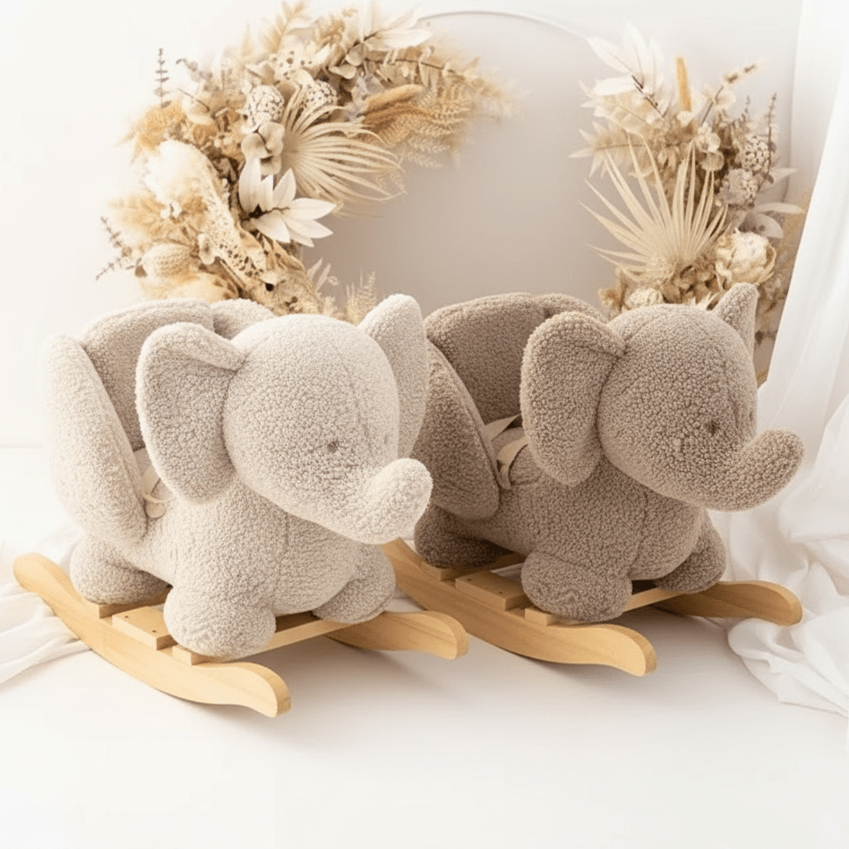 NATTOU Schaukeltier personalisiert - Boucle Elefant oder Nashorn - wunderwunsch