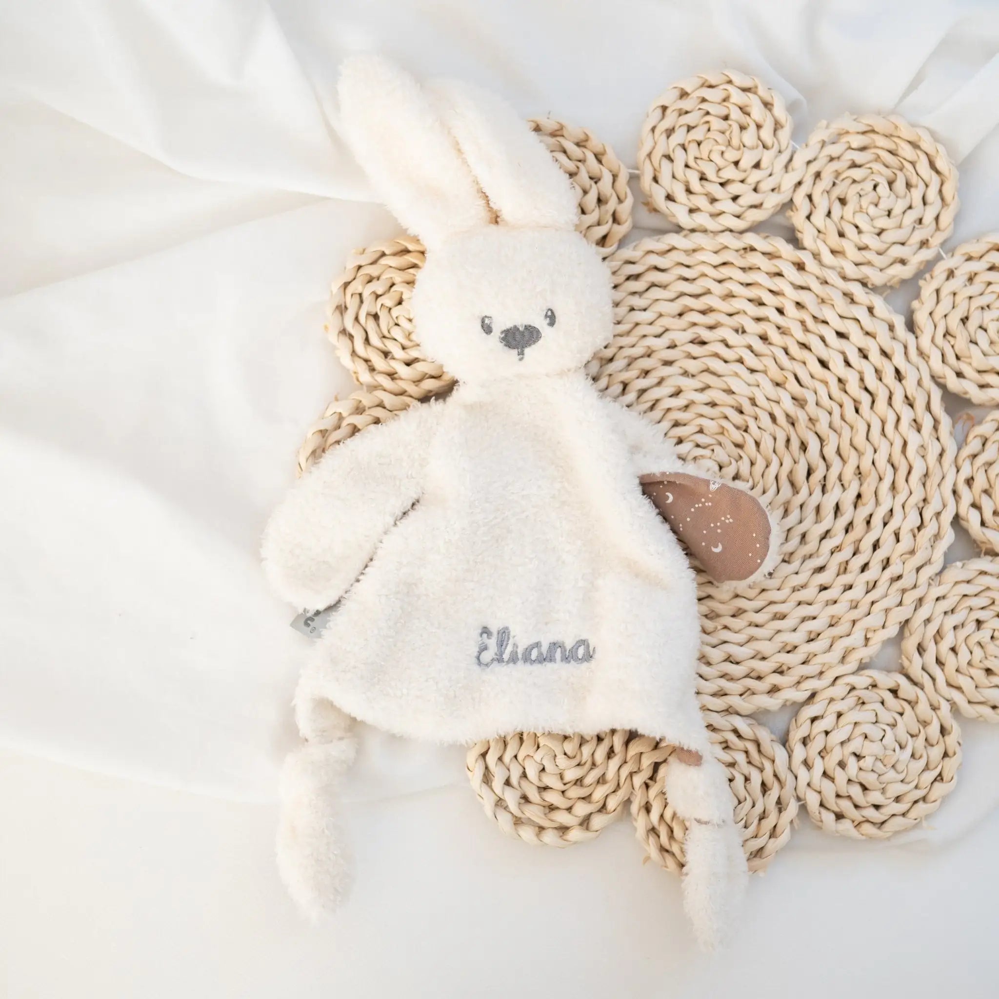 NATTOU Schmusetuch Hase personalisiert - leuchtet im Dunkeln - wunderwunsch