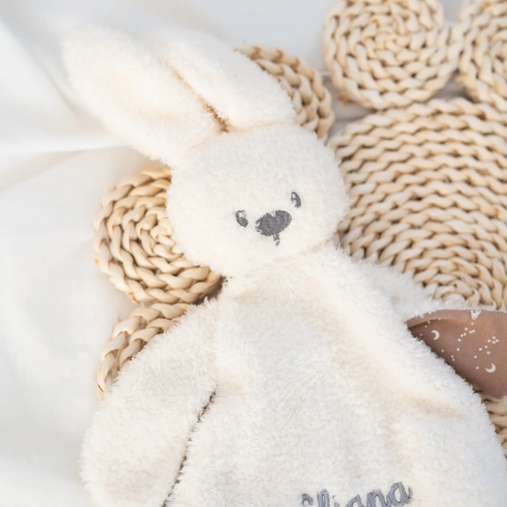 NATTOU Schmusetuch Hase personalisiert - leuchtet im Dunkeln - wunderwunsch