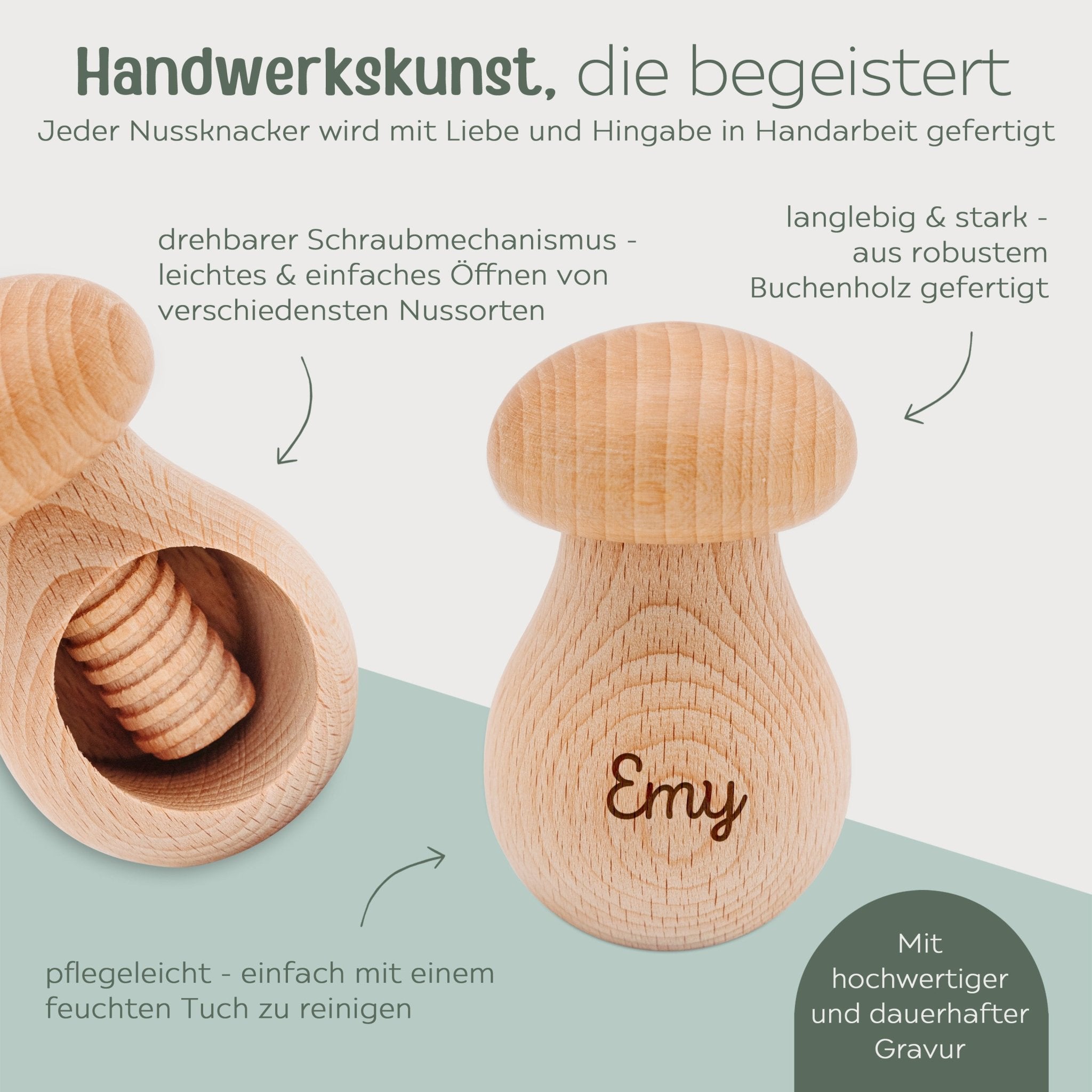 Nussknacker Pilz personalisiert - wunderwunsch