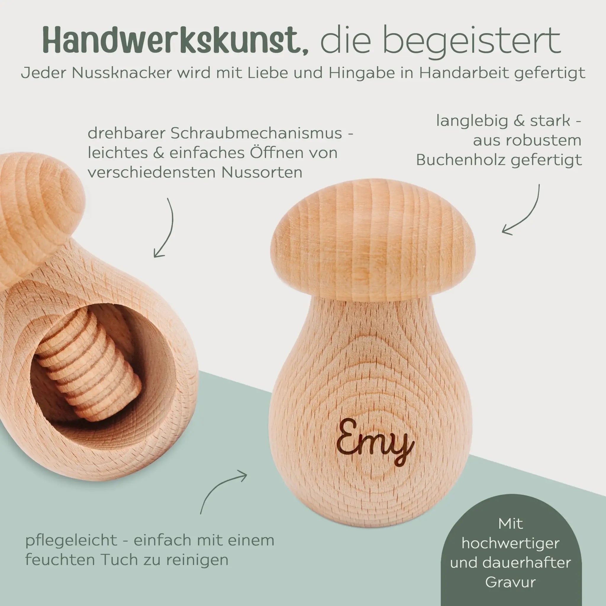 Nussknacker Pilz personalisiert - wunderwunsch