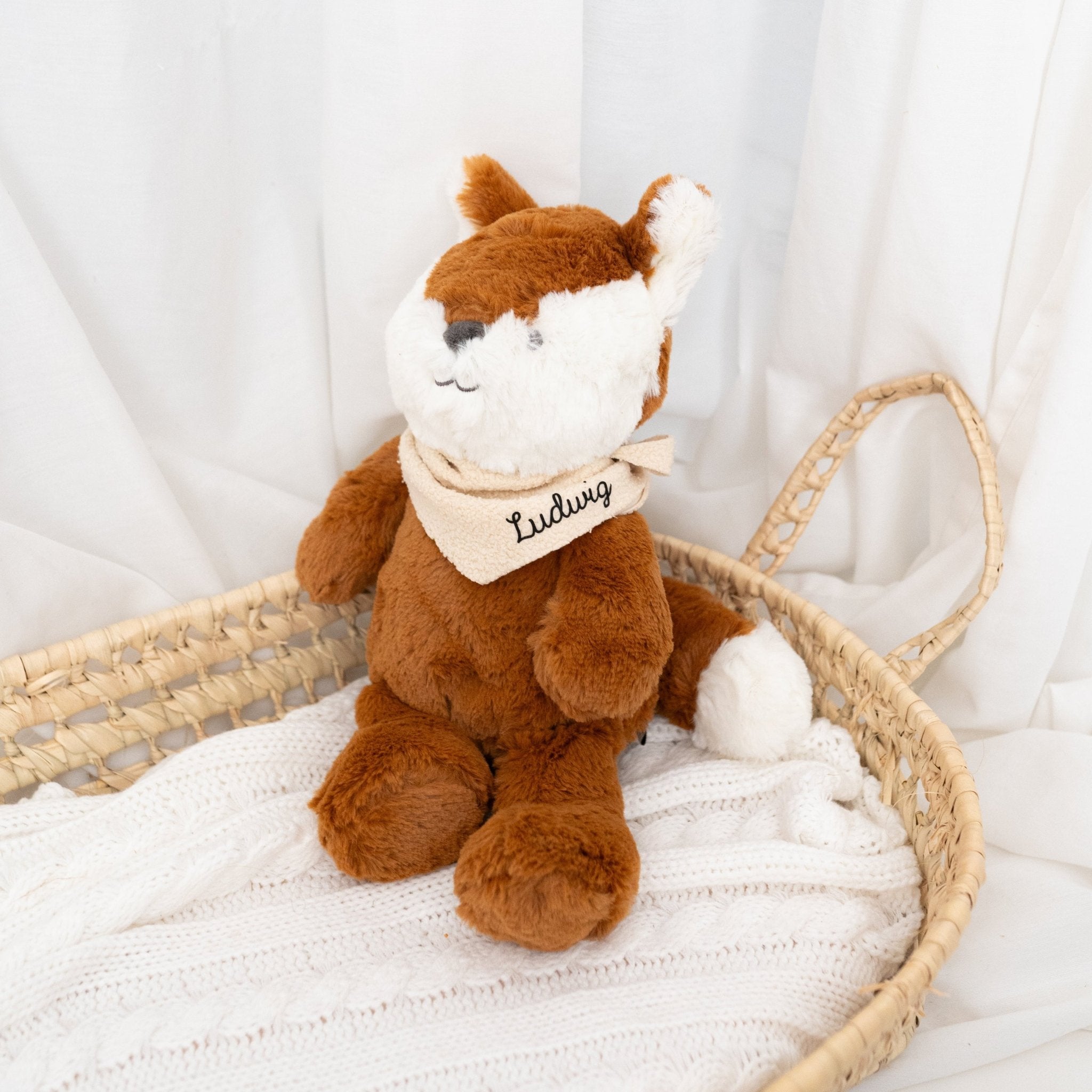 O.B. DESIGNS Kuscheltier Fuchs personalisiert - wunderwunsch