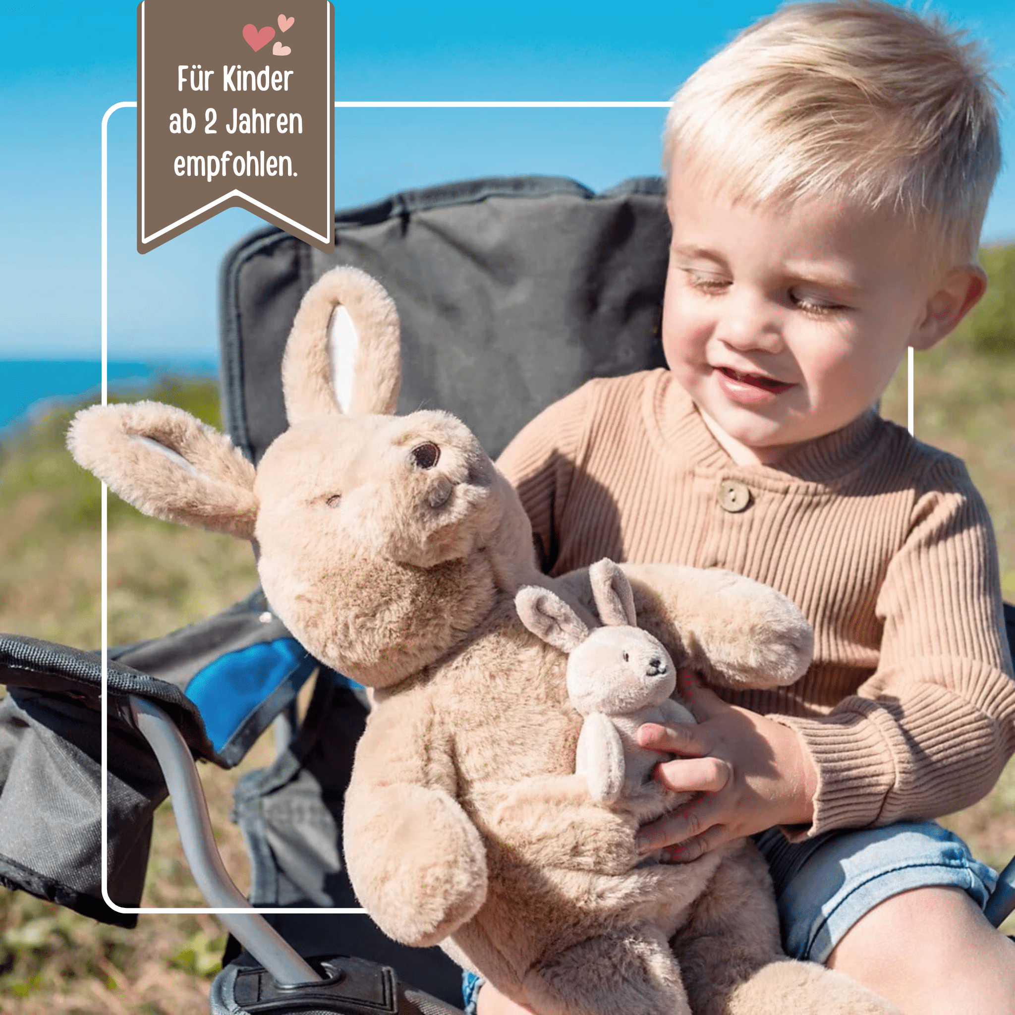 O.B. Designs Kuscheltier Känguru mit Baby personalisiert - wunderwunsch