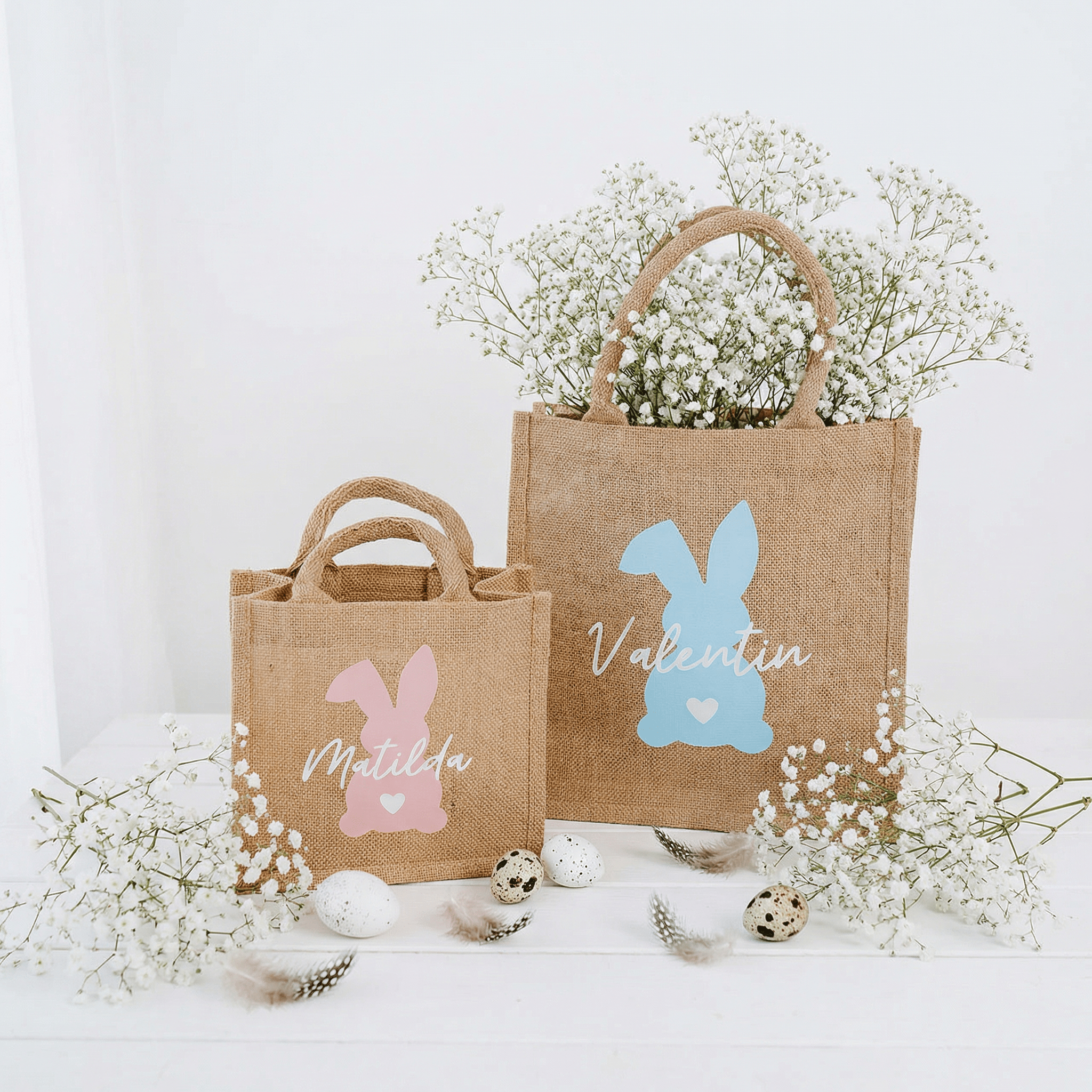 Ostertasche Jute personalisiert - wunderwunsch