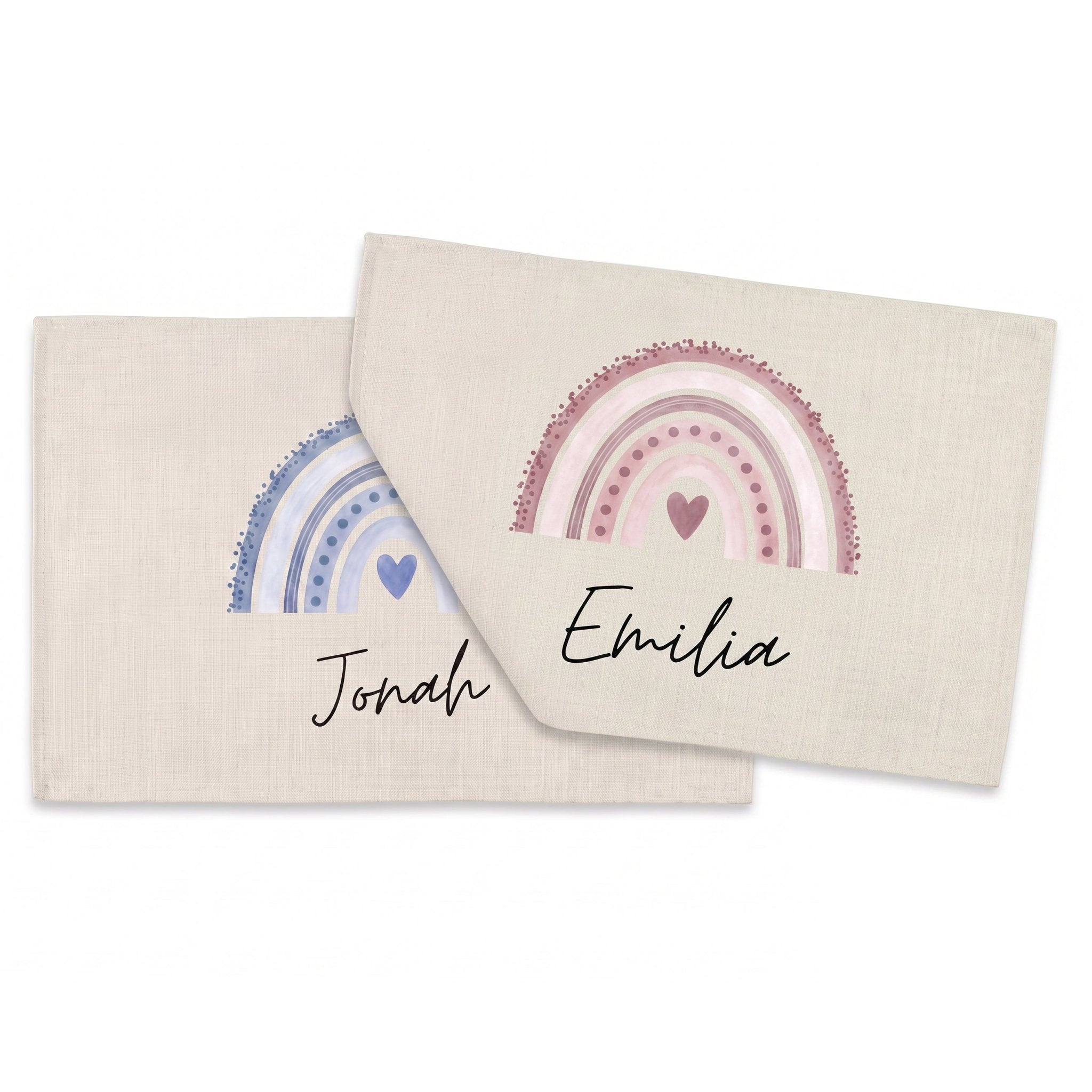 Platzdeckchen personalisiert - Regenbogen Aquarell - wunderwunsch