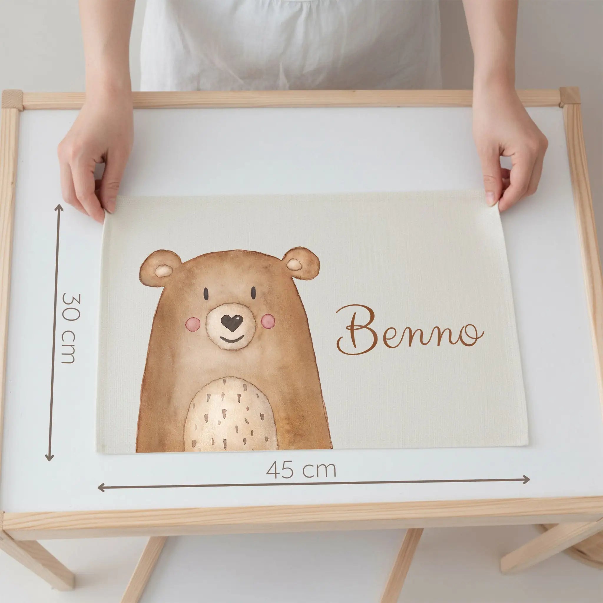 Platzdeckchen personalisiert - Tier Aquarell - wunderwunsch