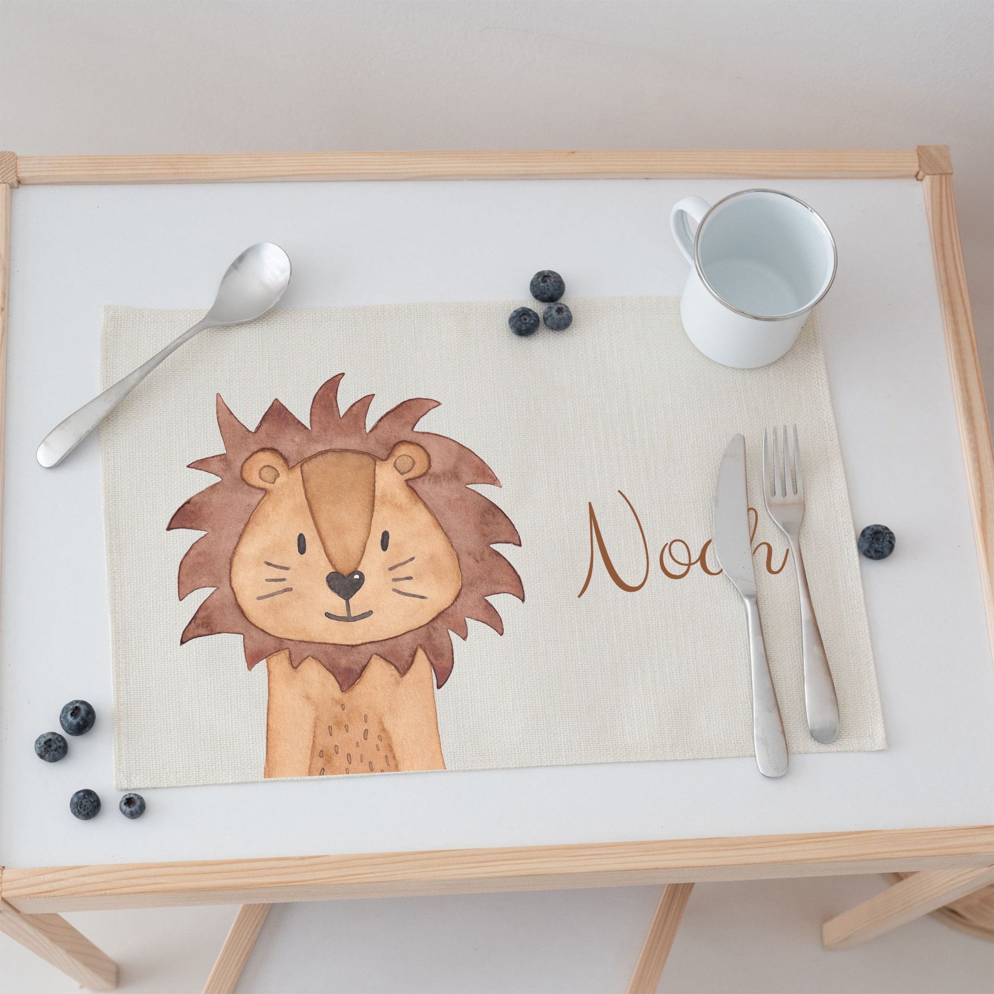 Platzdeckchen personalisiert - Tier Aquarell - wunderwunsch