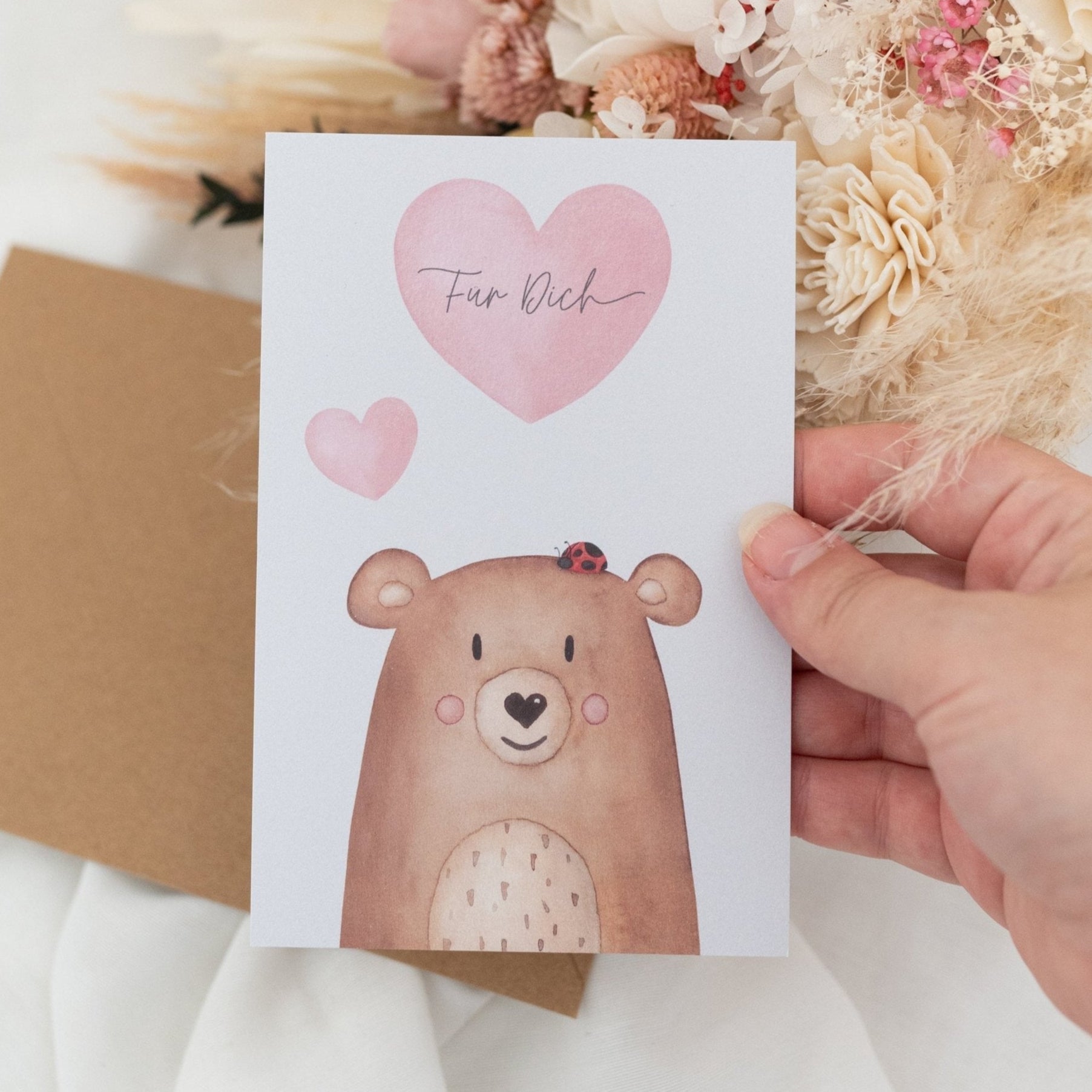 Postkarte "Bär" Für Dich - wunderwunsch