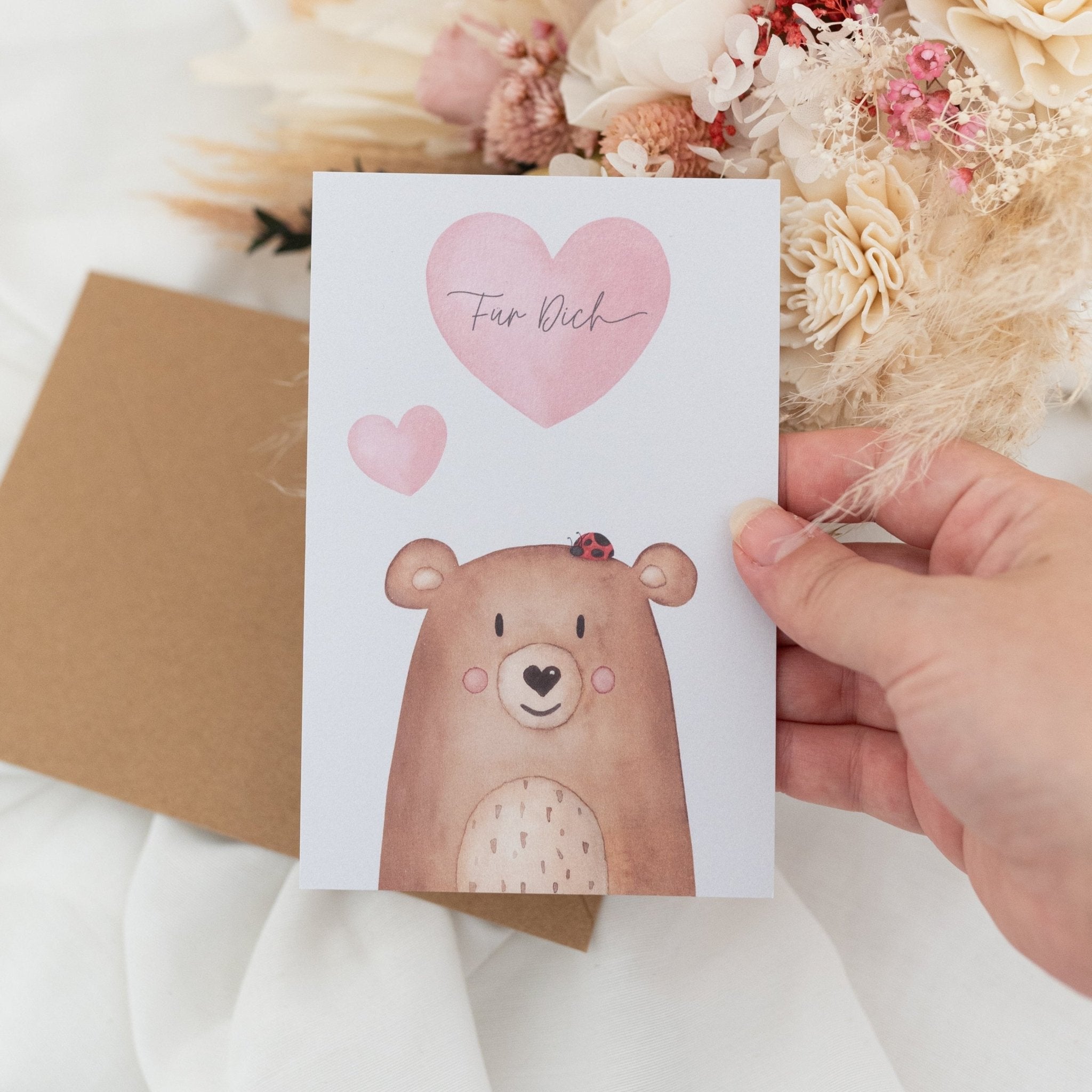 Postkarte "Bär" Für Dich - wunderwunsch