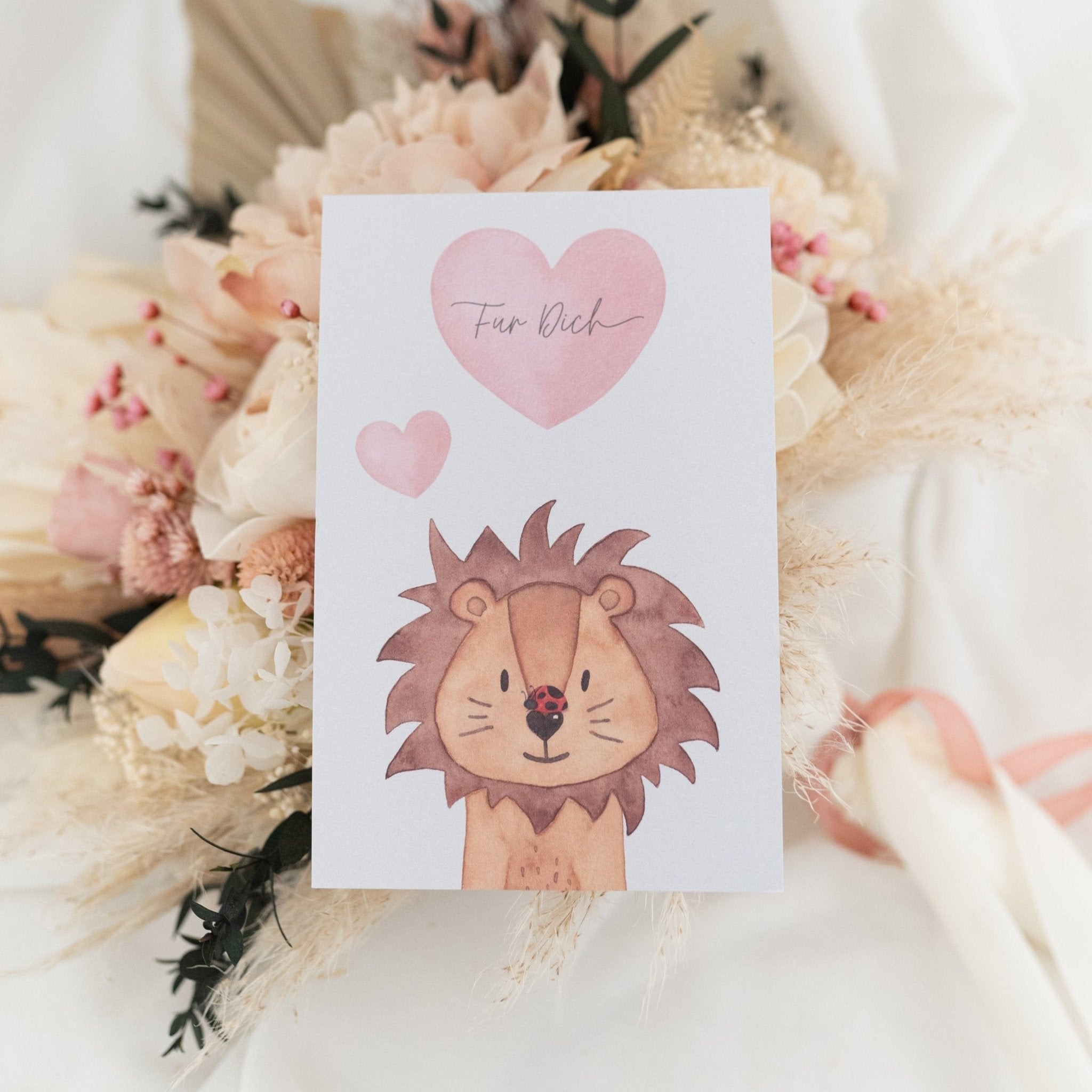 Postkarte "Löwe" Für Dich - wunderwunsch