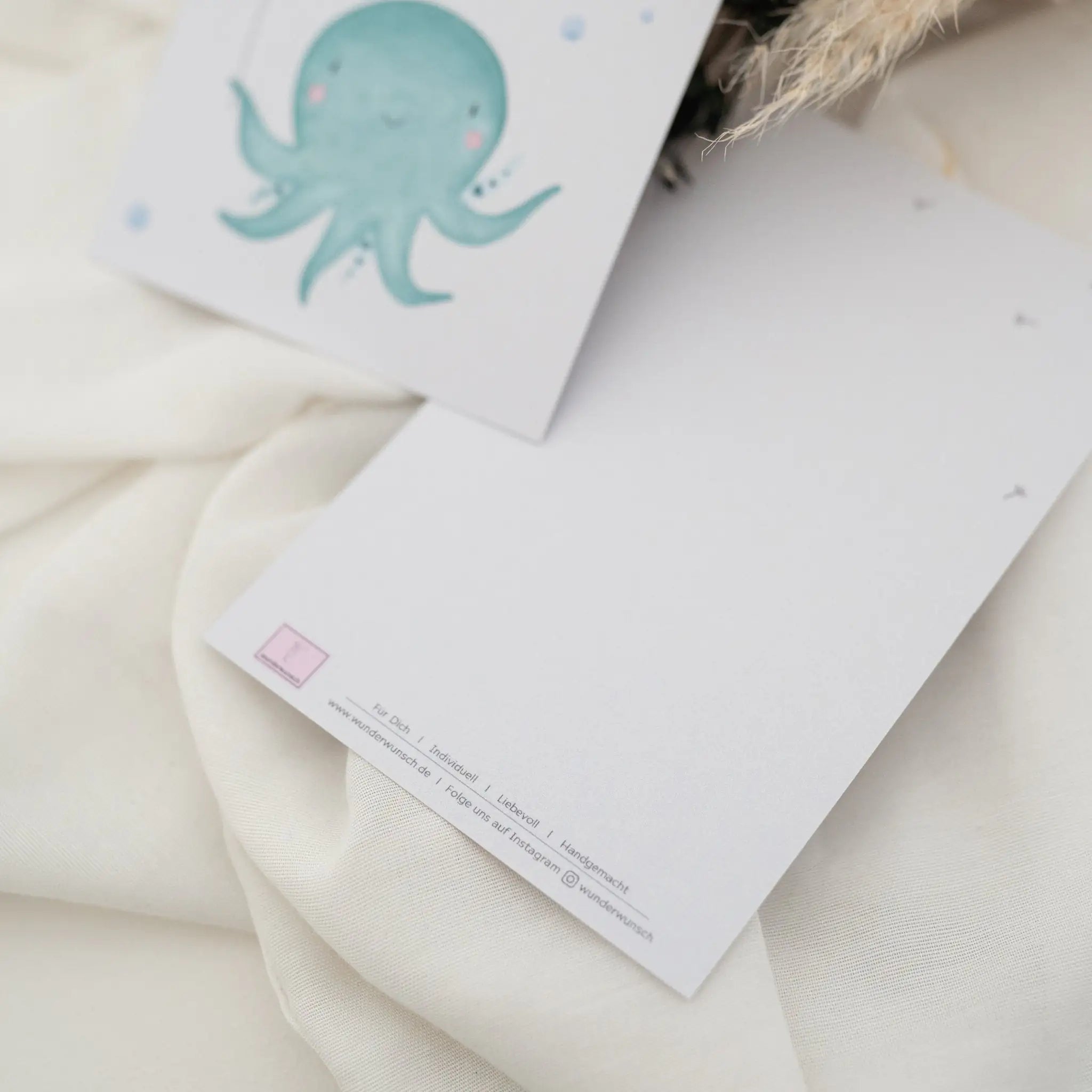 Postkarte "Oktopus" Alles Gute - wunderwunsch