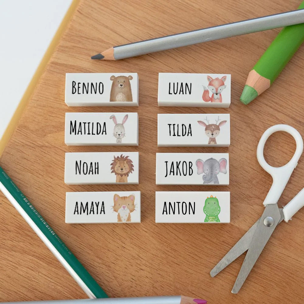 Radiergummi personalisiert - Tier Aquarell