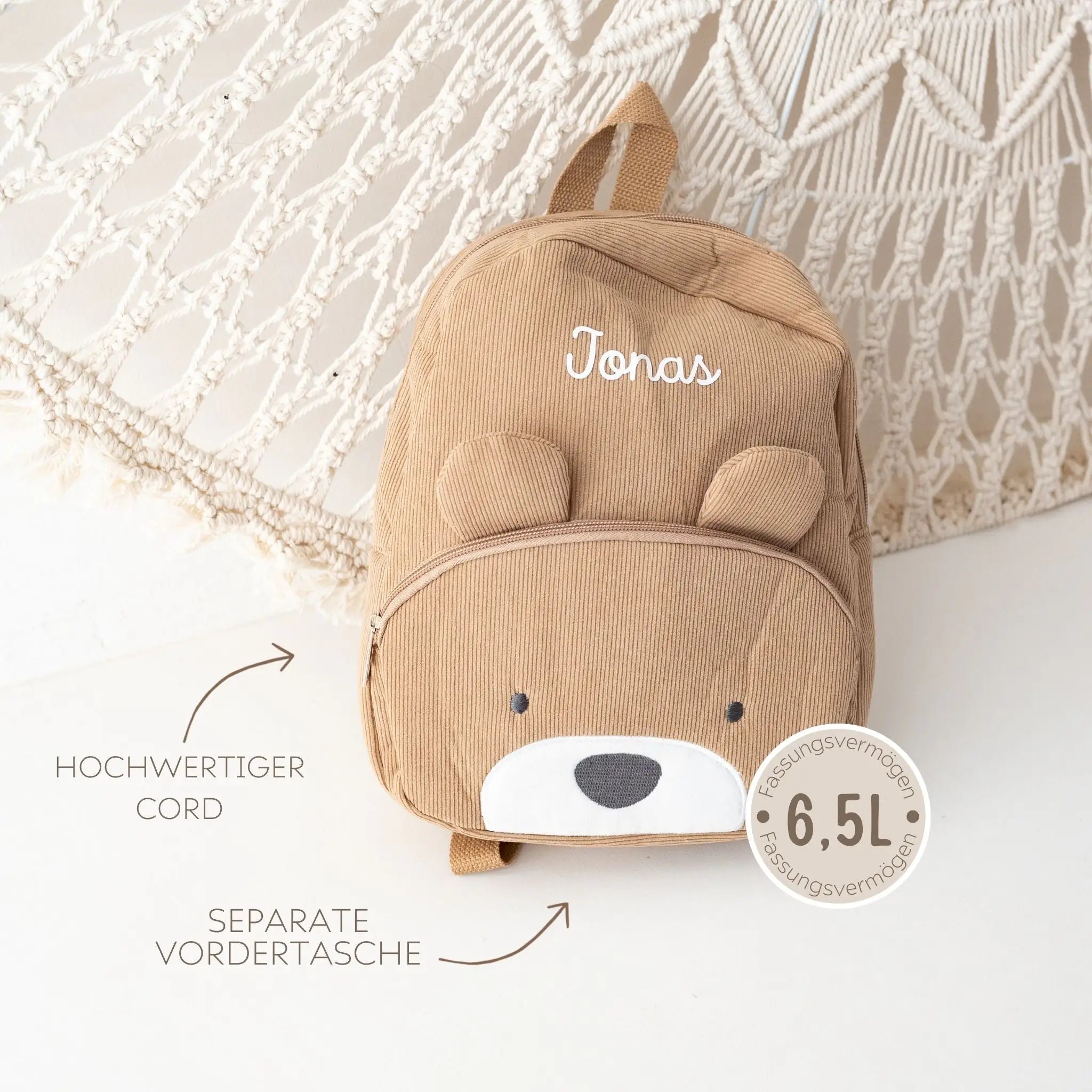 Rucksack Cord Teddybär - wunderwunsch