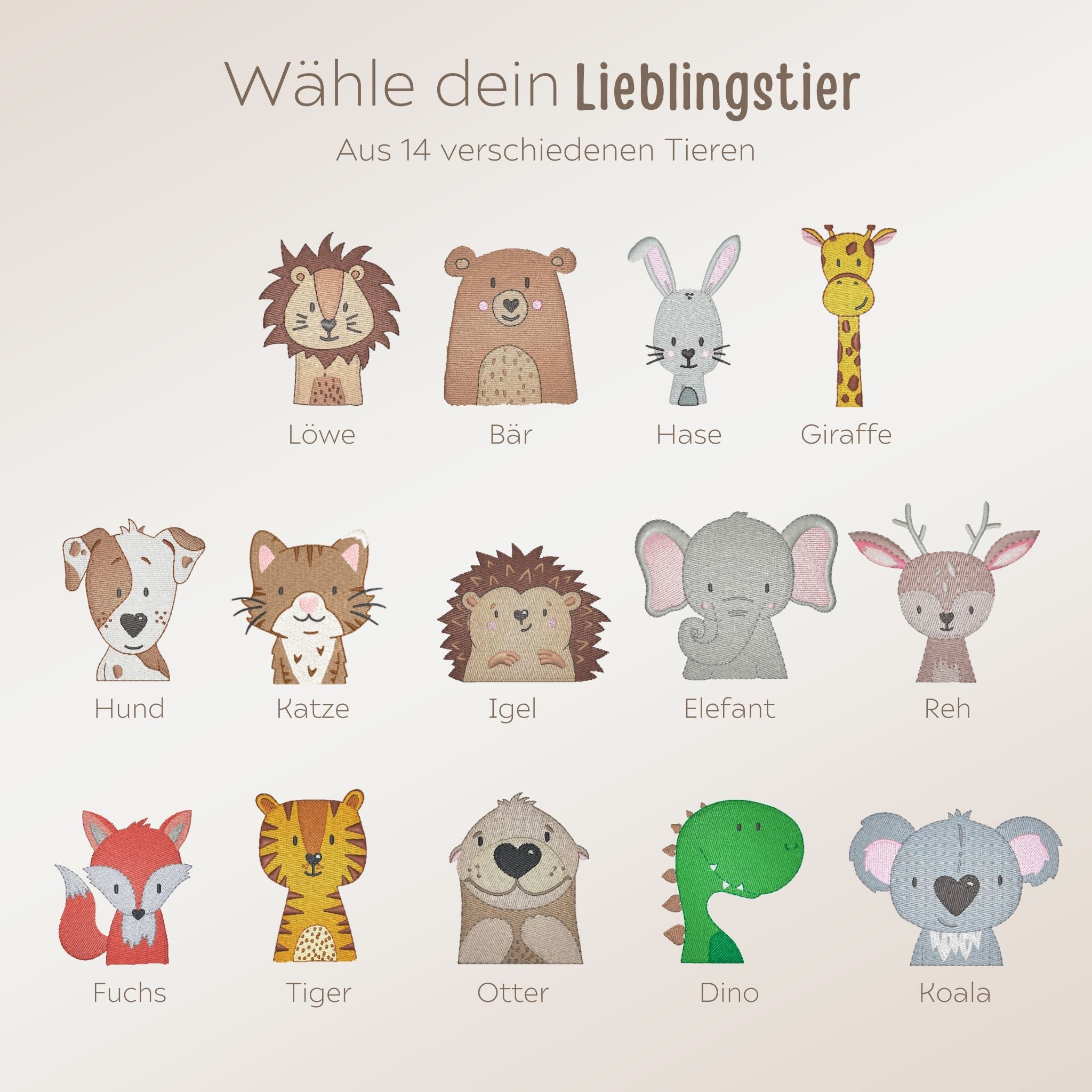 Rucksack mit Namensstick & Wunderwunsch - Tier - wunderwunsch