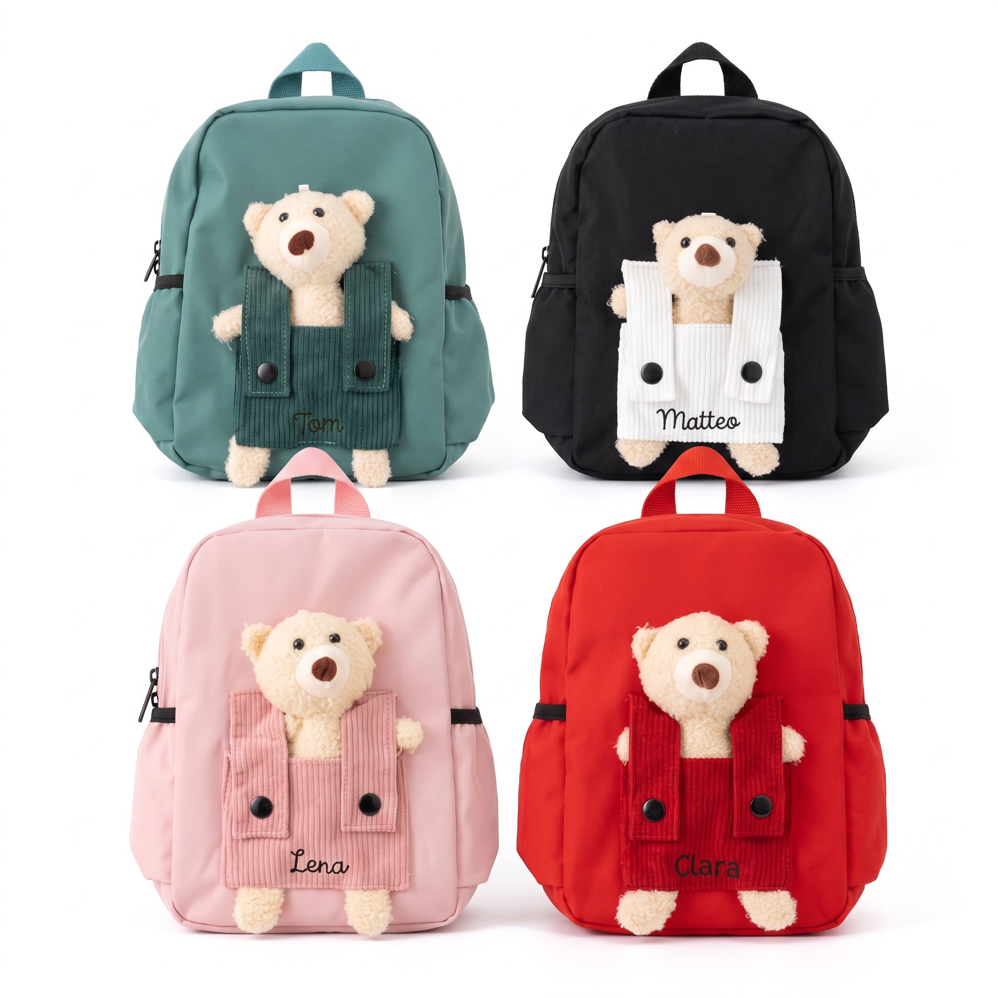 Rucksack mit Teddy - personalisiert - wunderwunsch