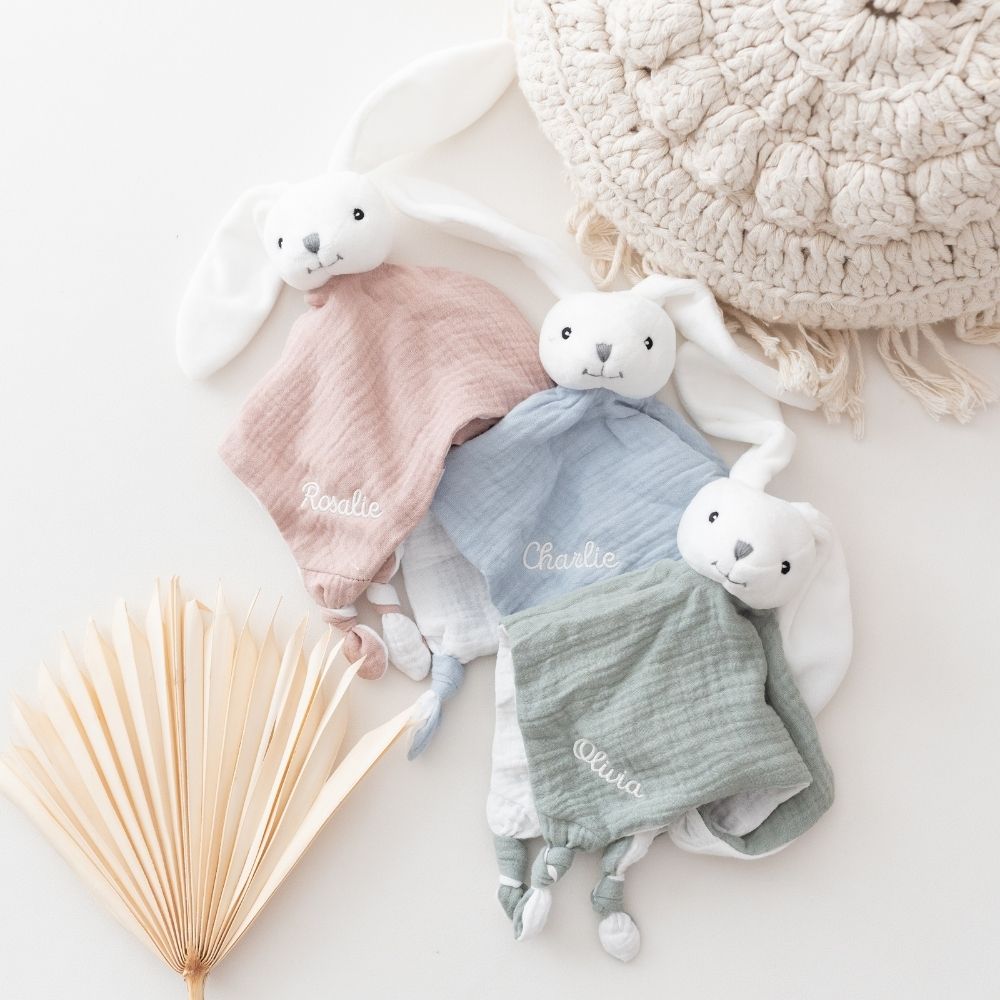 Schmusetier Hase pastell Plüsch - wunderwunsch
