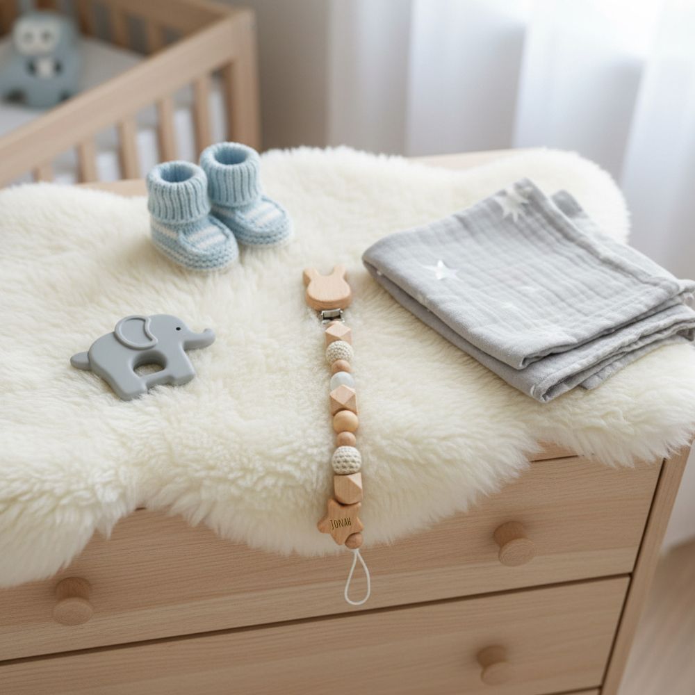 Schnullerkette Holzperlen - wunderwunsch