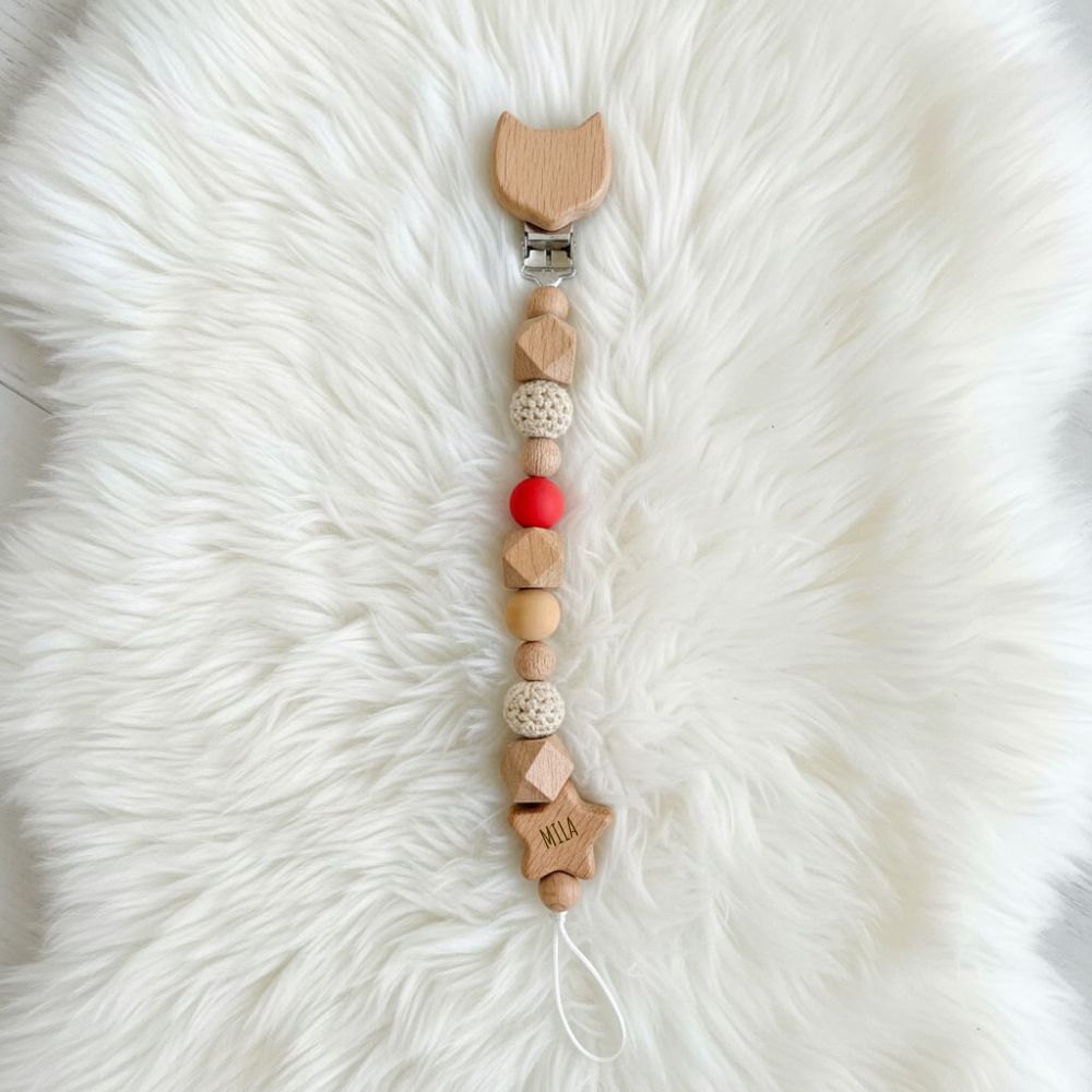 Schnullerkette Holzperlen - wunderwunsch