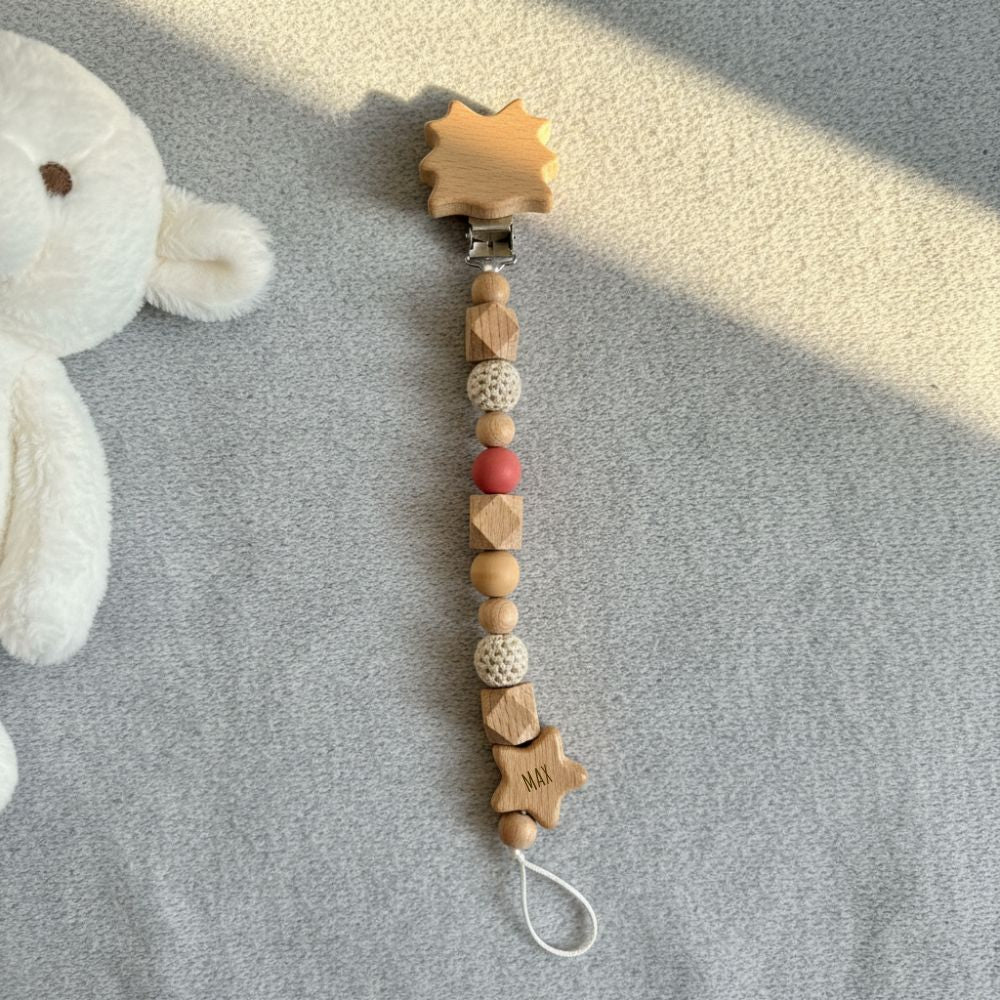 Schnullerkette Holzperlen - wunderwunsch