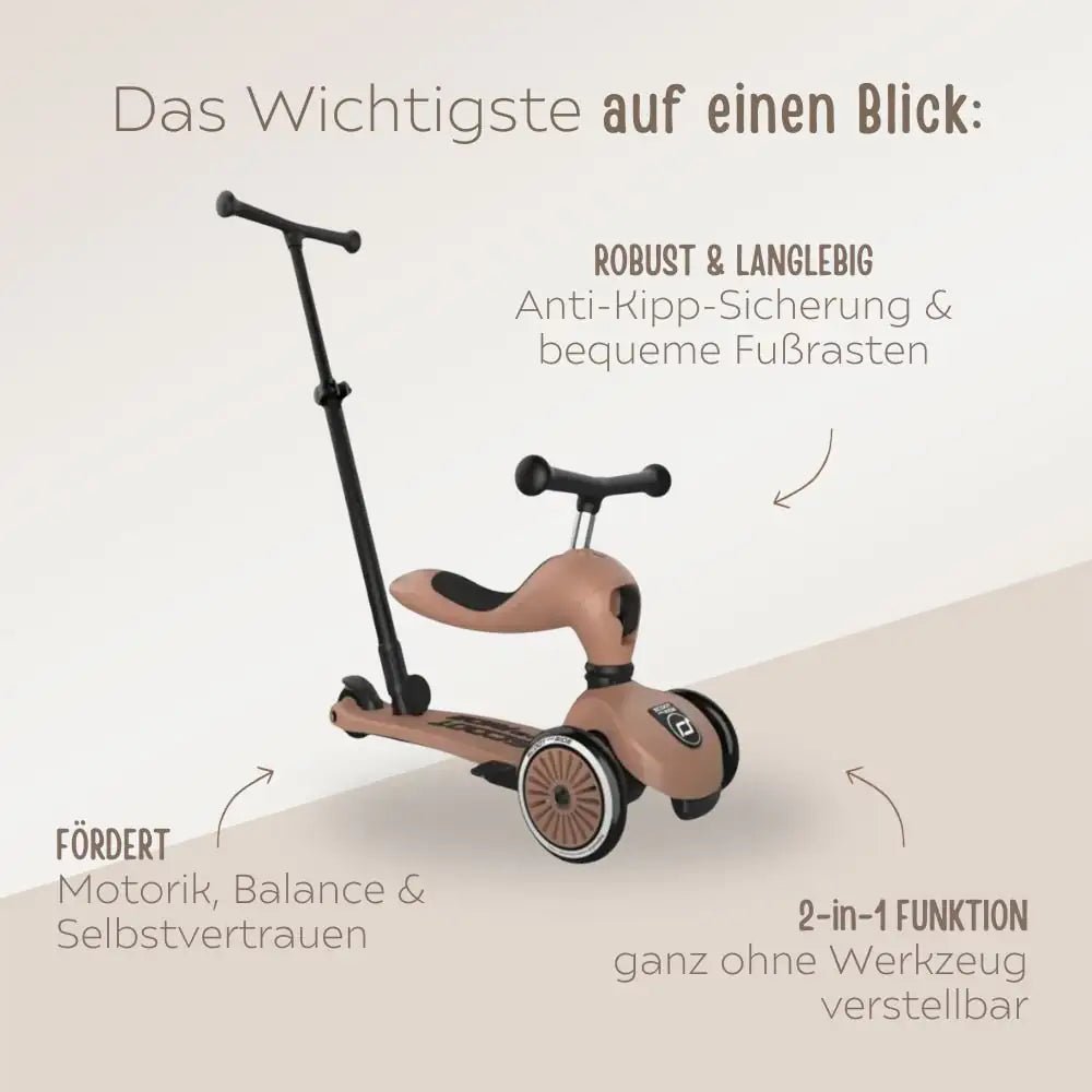 SCOOT & RIDE Highwaykick 1 push & go (optional mit Lenkertasche) - wunderwunsch