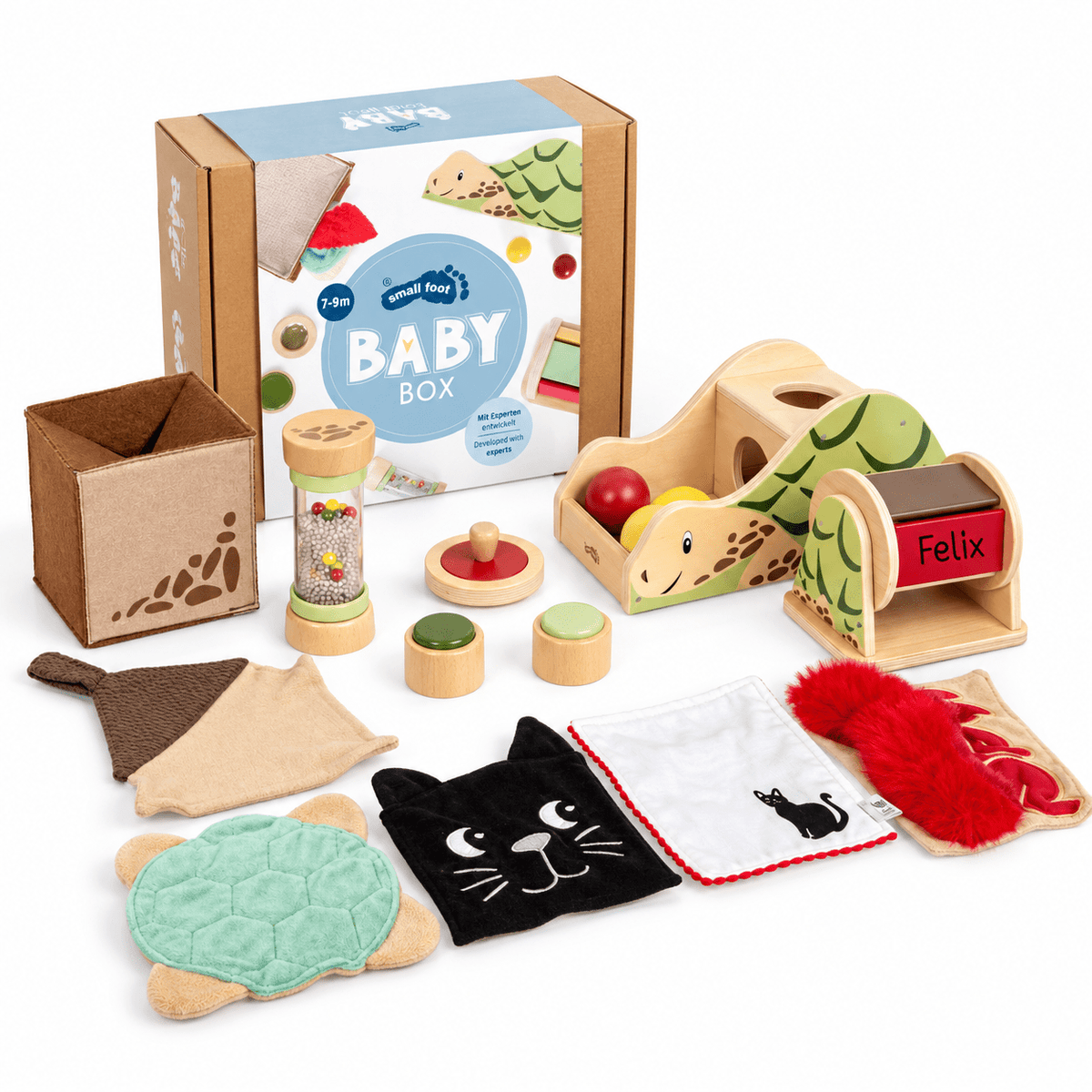 SMALL FOOT Baby-Box - 7 - 9 Monate „Probieren & Verstehen“ - wunderwunsch