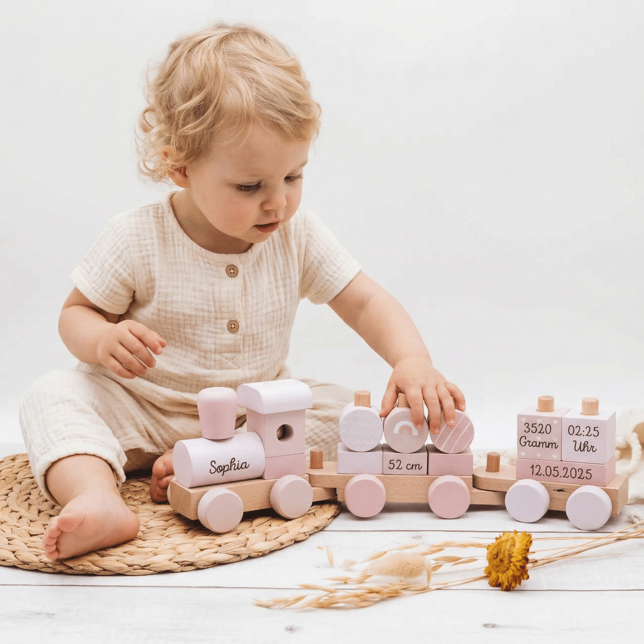 SMALL FOOT Holz Eisenbahn personalisiert - wunderwunsch