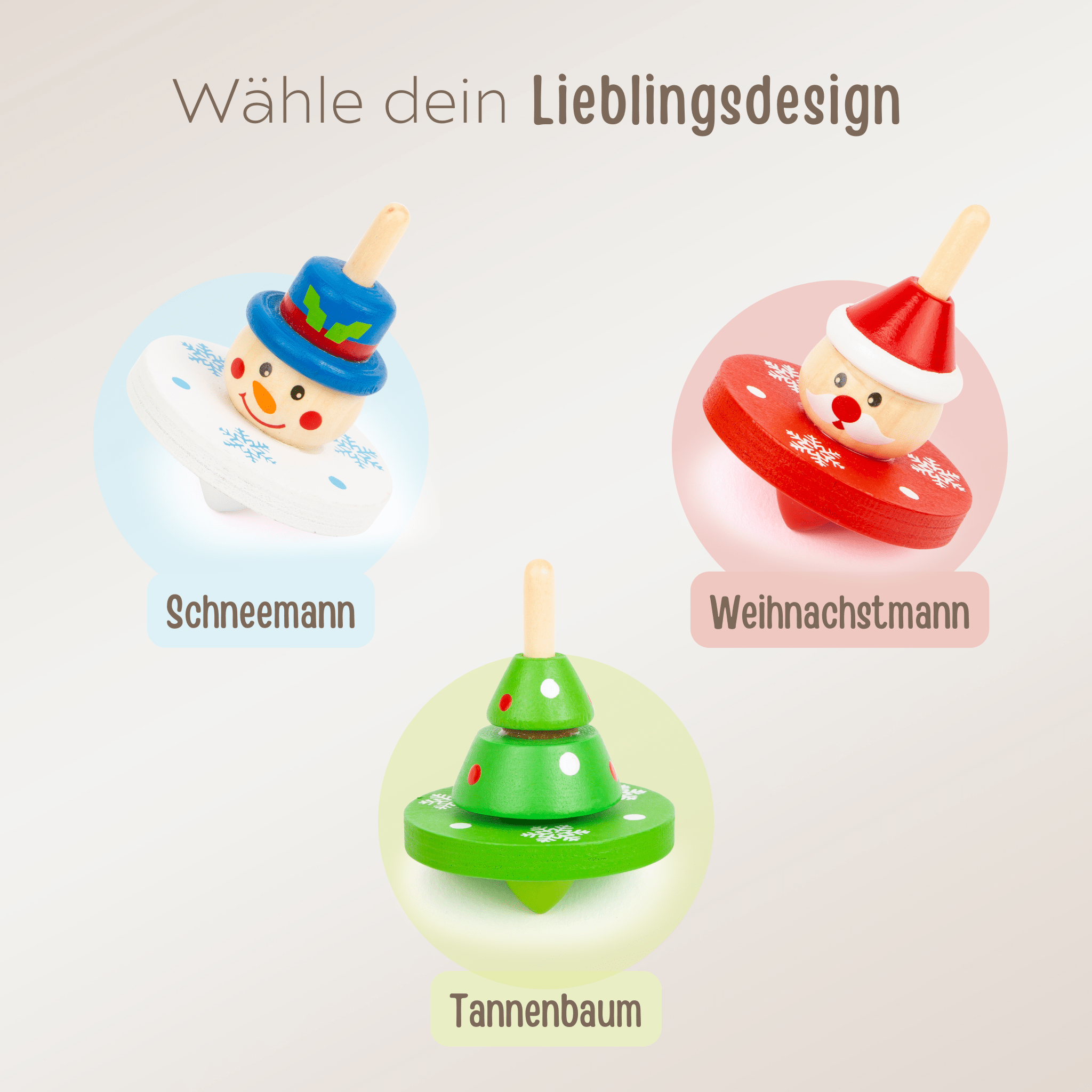 SMALL FOOT Kreisel "Weihnachten" personalisiert - wunderwunsch