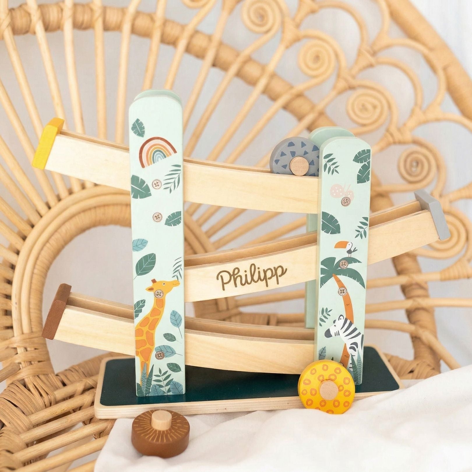 SMALL FOOT Kugelbahn Safari Holz personalisierbar - wunderwunsch