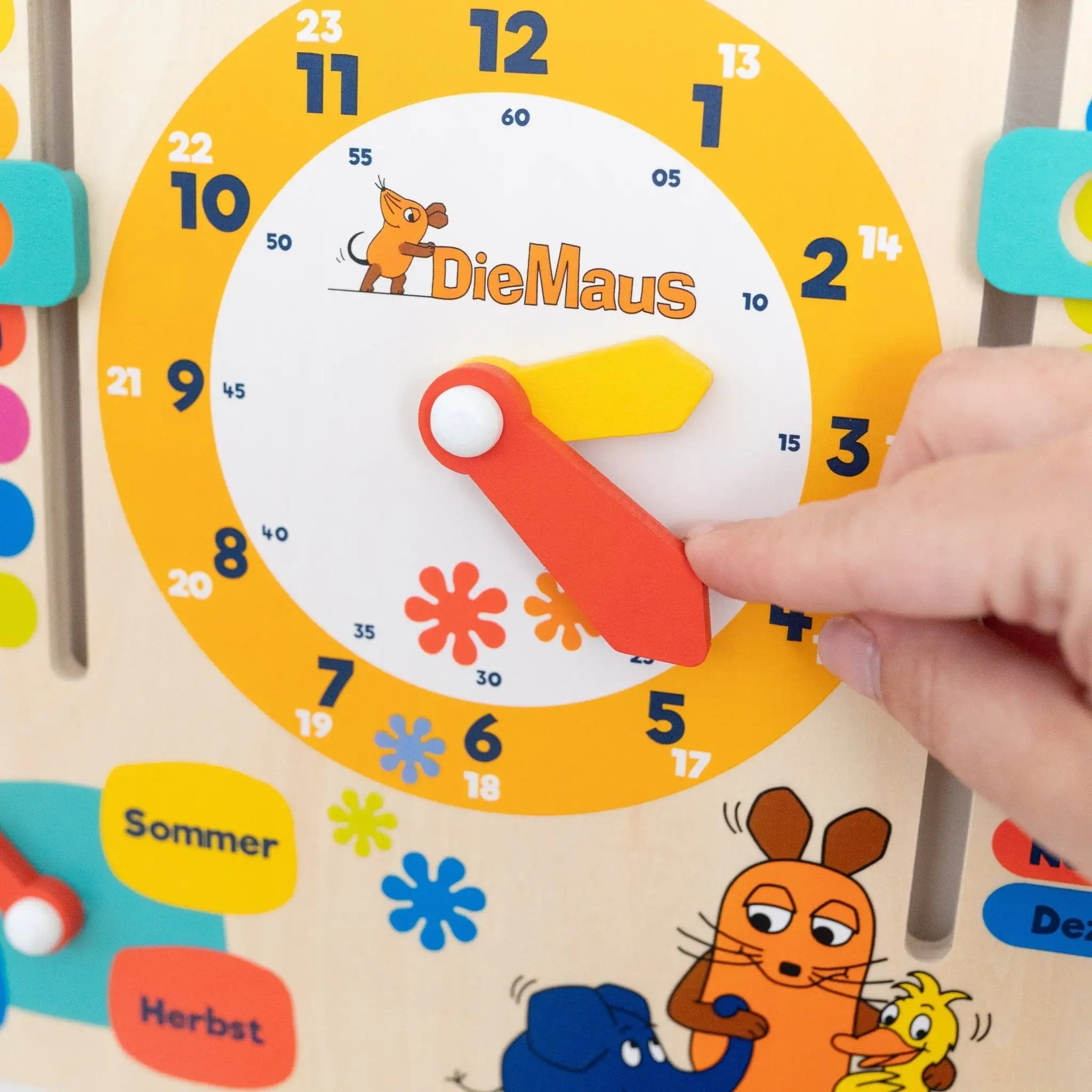 SMALL FOOT Lernuhr mit Kalender - Die Maus - wunderwunsch