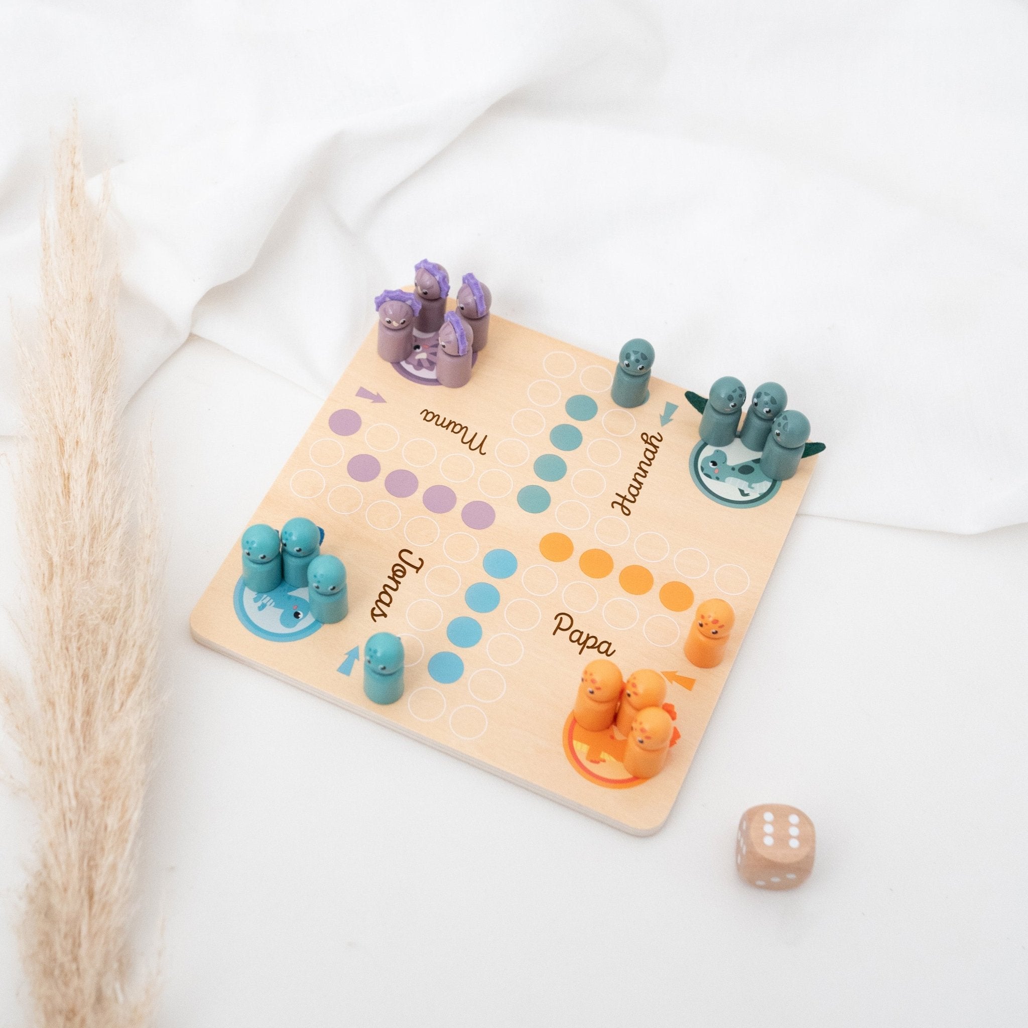 SMALL FOOT Ludo Spiel "Dino" personalisiert - wunderwunsch