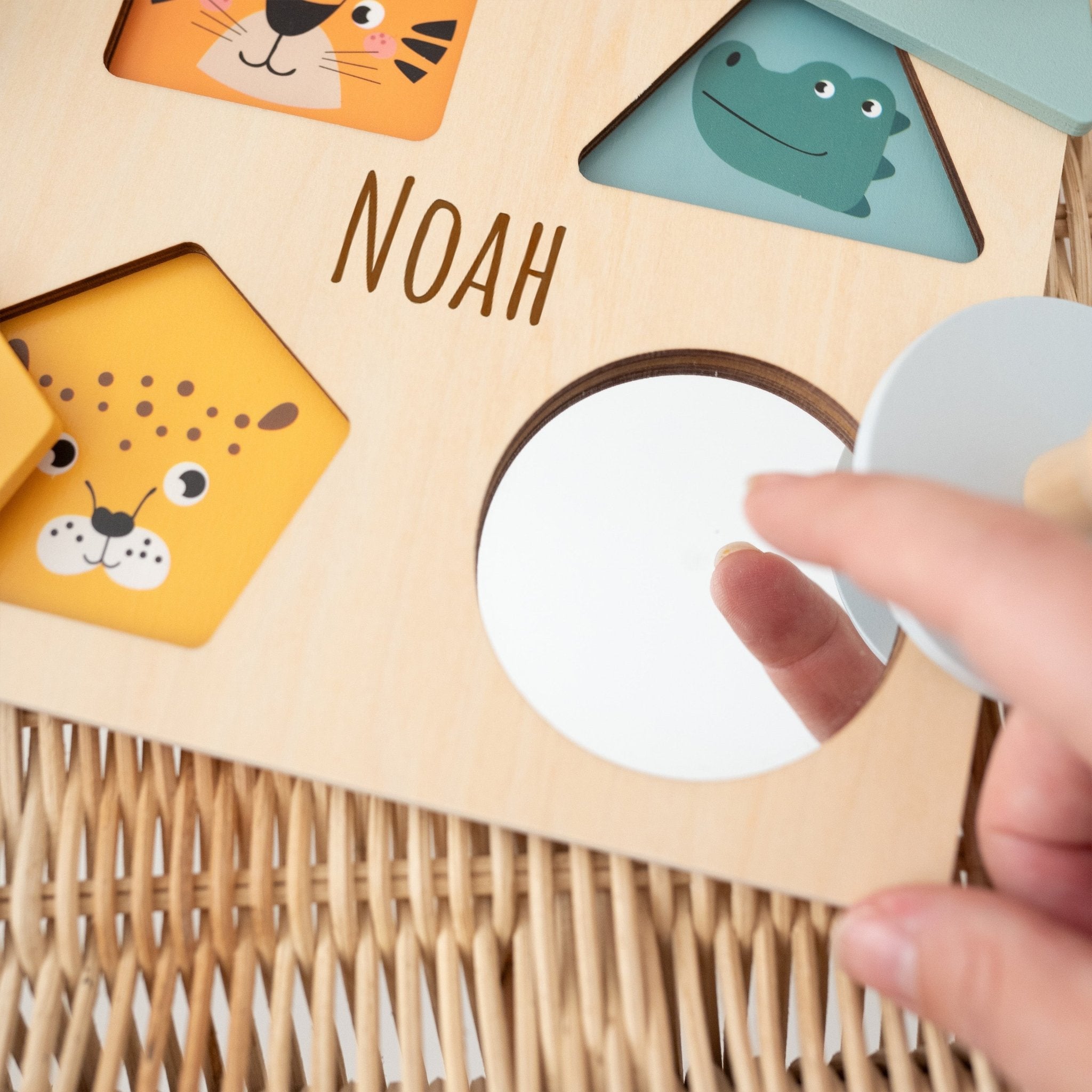 SMALL FOOT Montessori Setzpuzzle Formen und Motive personalisierbar - wunderwunsch