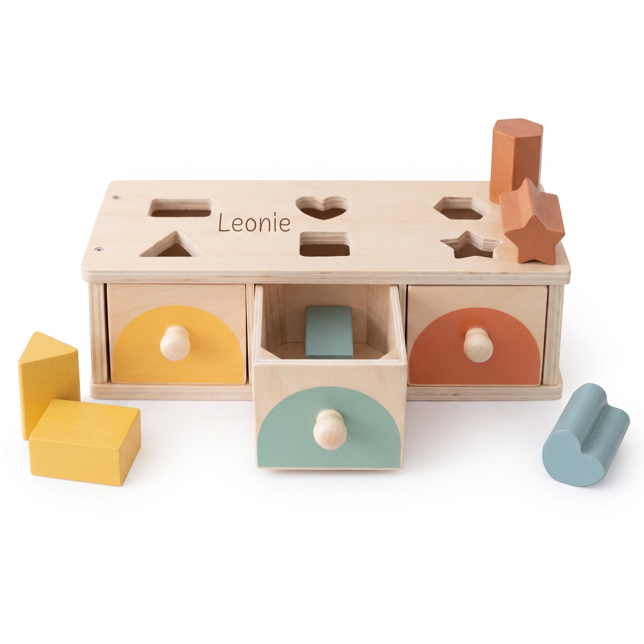 SMALL FOOT Montessori Steck-Schubladenbox personalisierbar