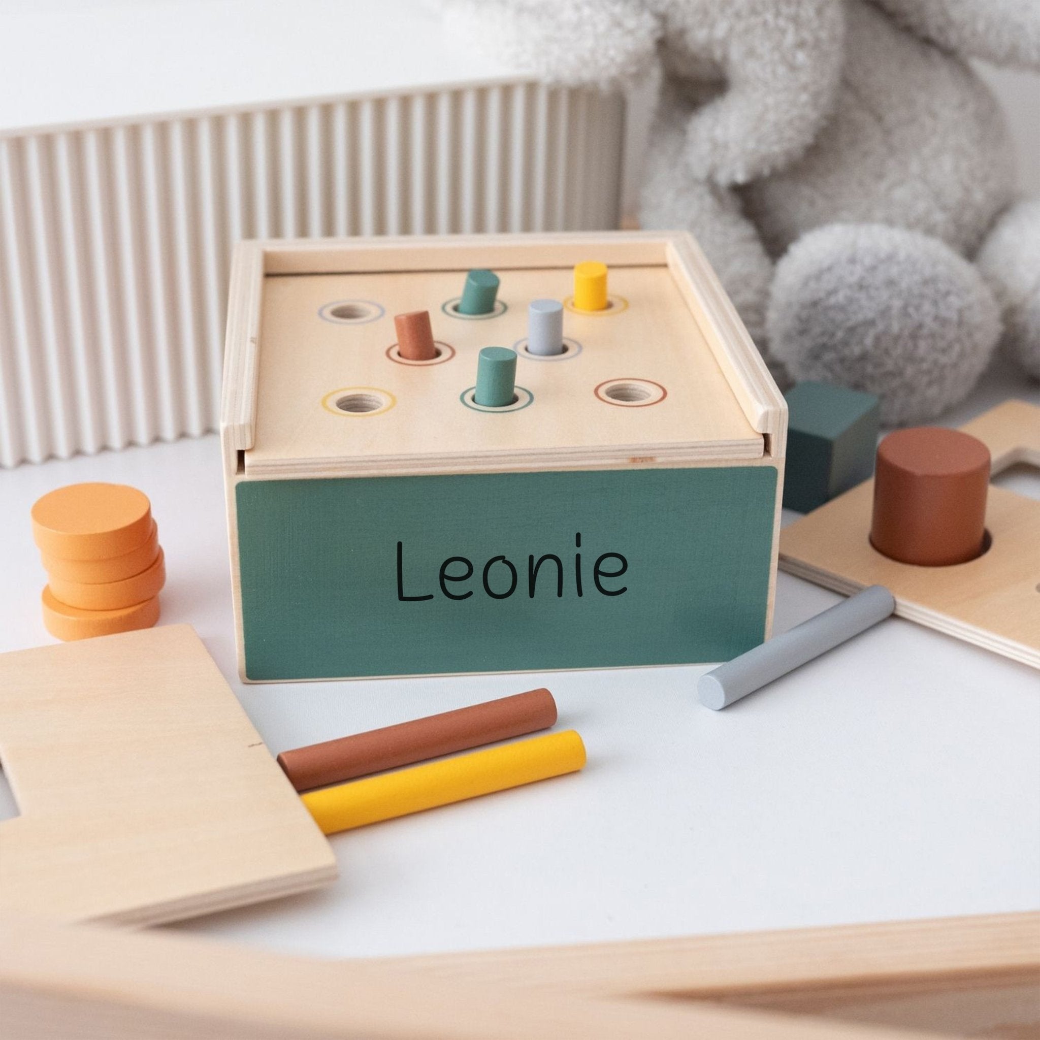 SMALL FOOT Montessori Steckpiel personalisierbar - wunderwunsch