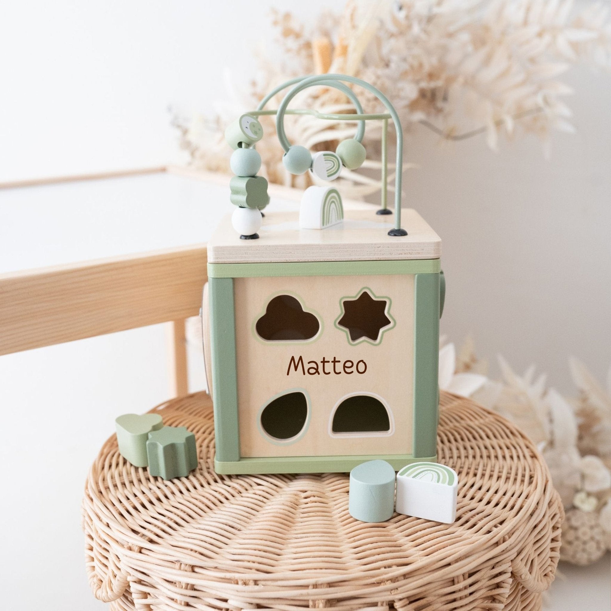 SMALL FOOT Motorikwürfel Formen personalisiert - wunderwunsch