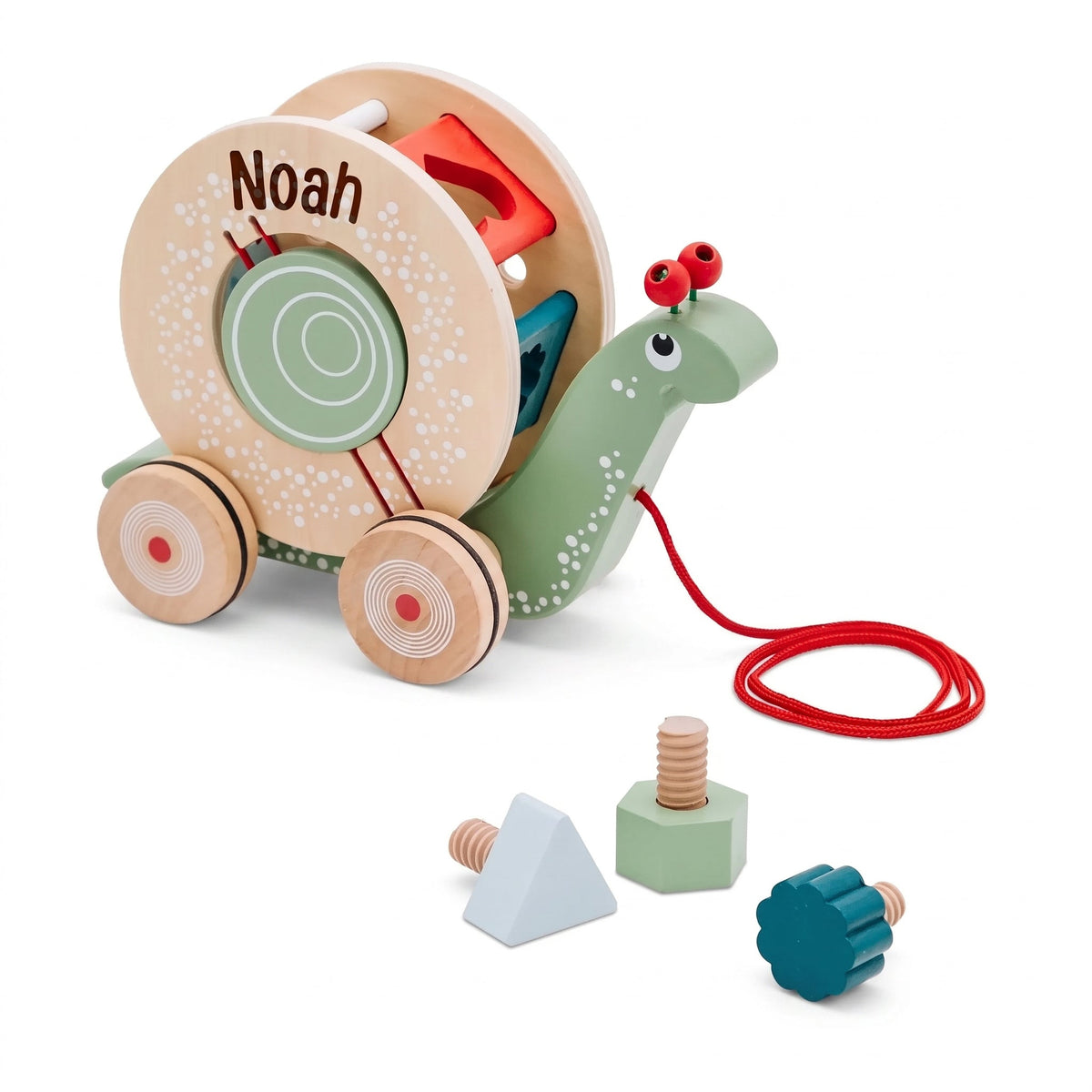 SMALL FOOT Nachzieh- und Stecktier Schnecke personalisierbar - wunderwunsch