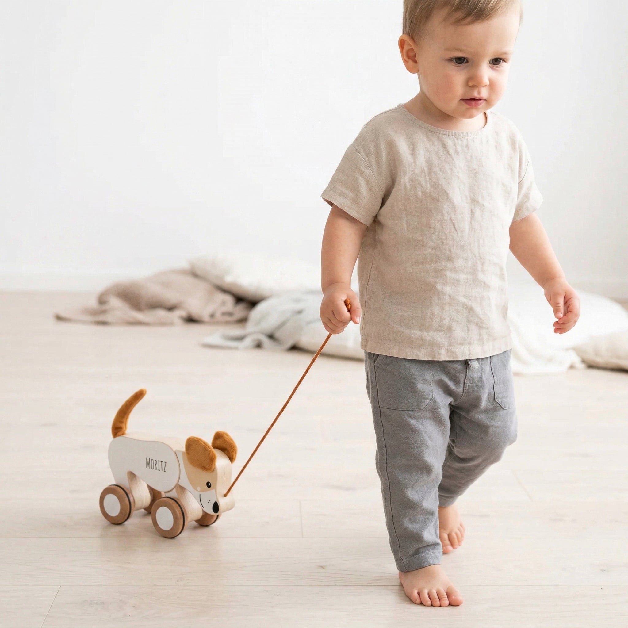 SMALL FOOT Nachziehtier personalisierbar - wunderwunsch