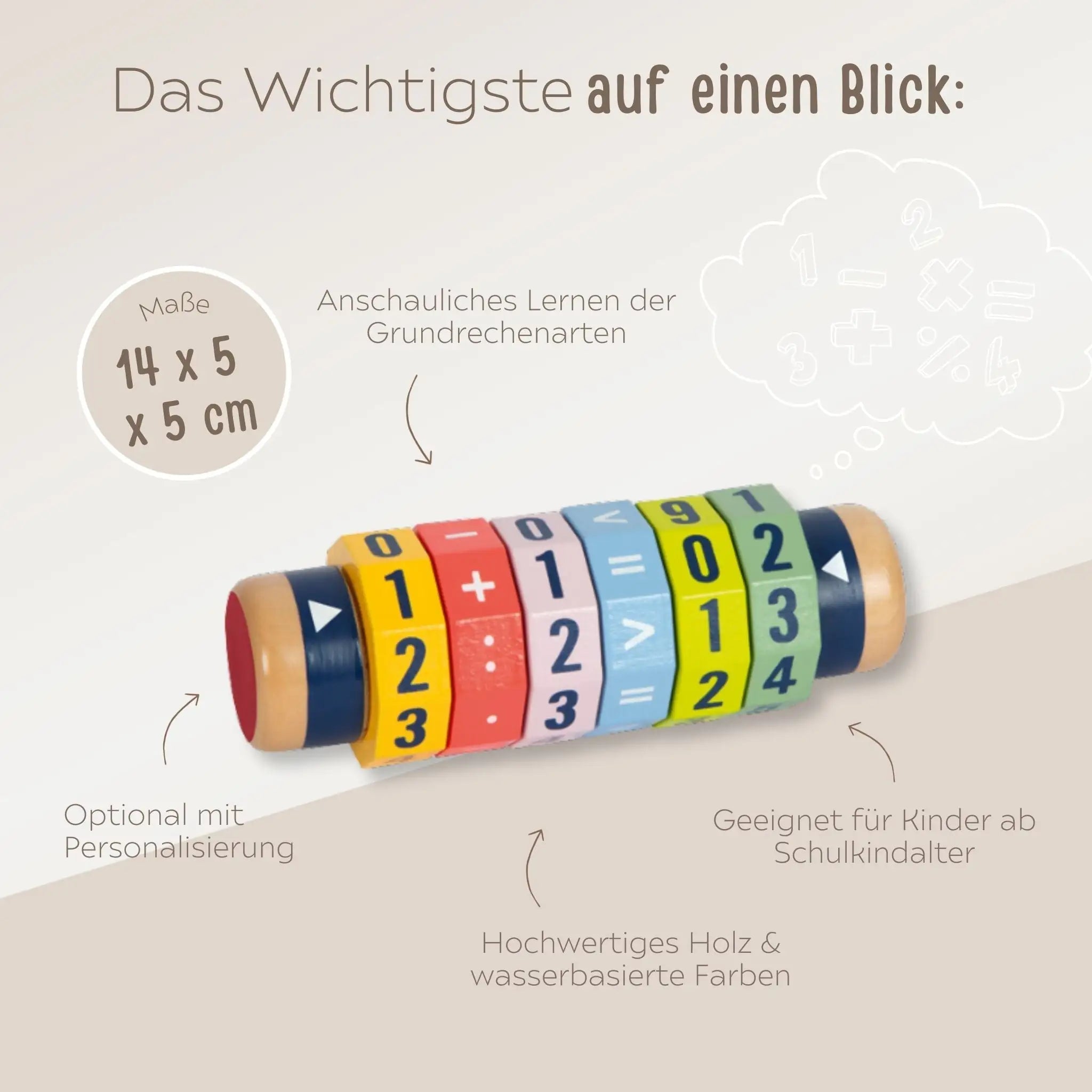 SMALL FOOT Rechenrolle "Kleines 1x1" personalisierbar - wunderwunsch