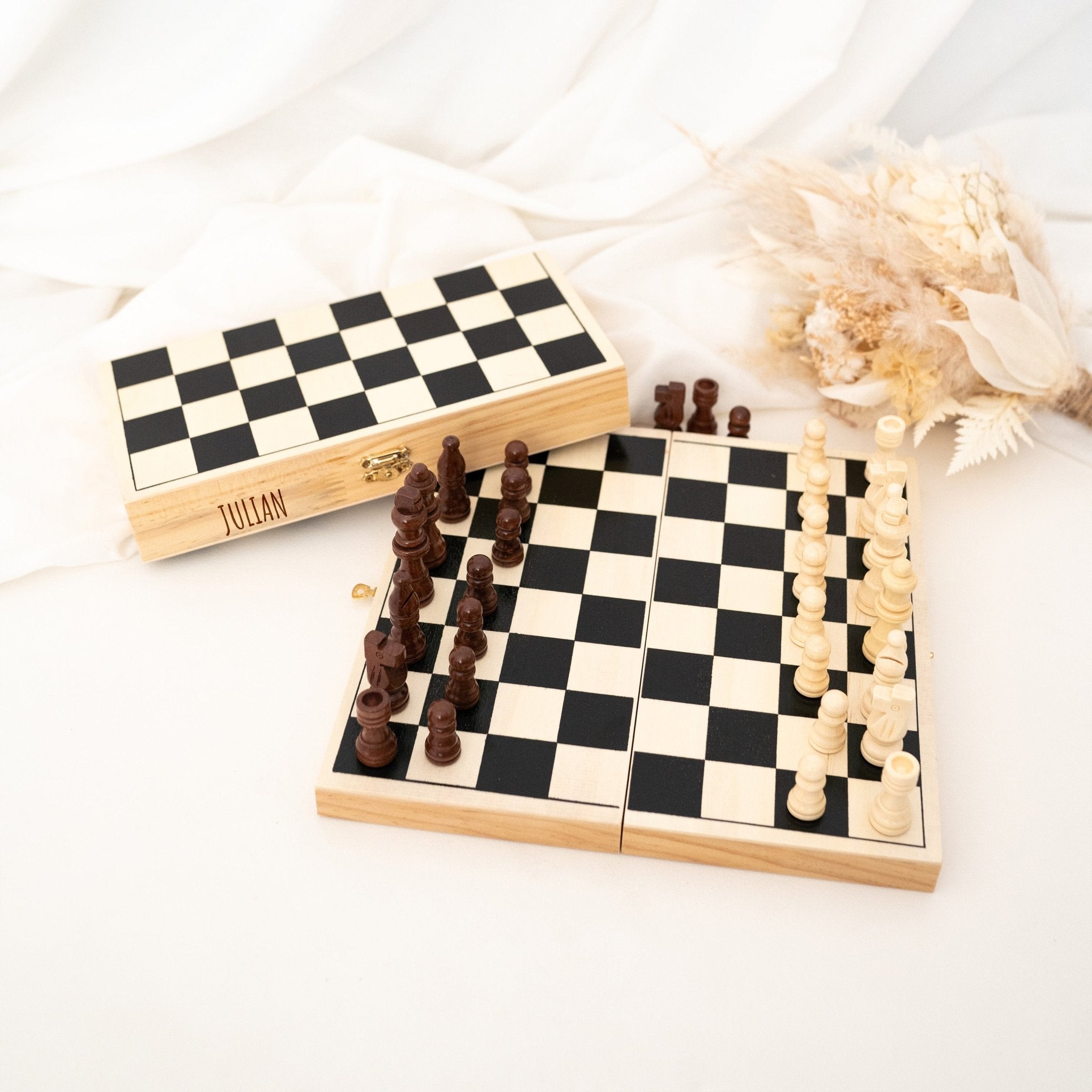 SMALL FOOT Schach Spiel "Standard" personalisiert - wunderwunsch