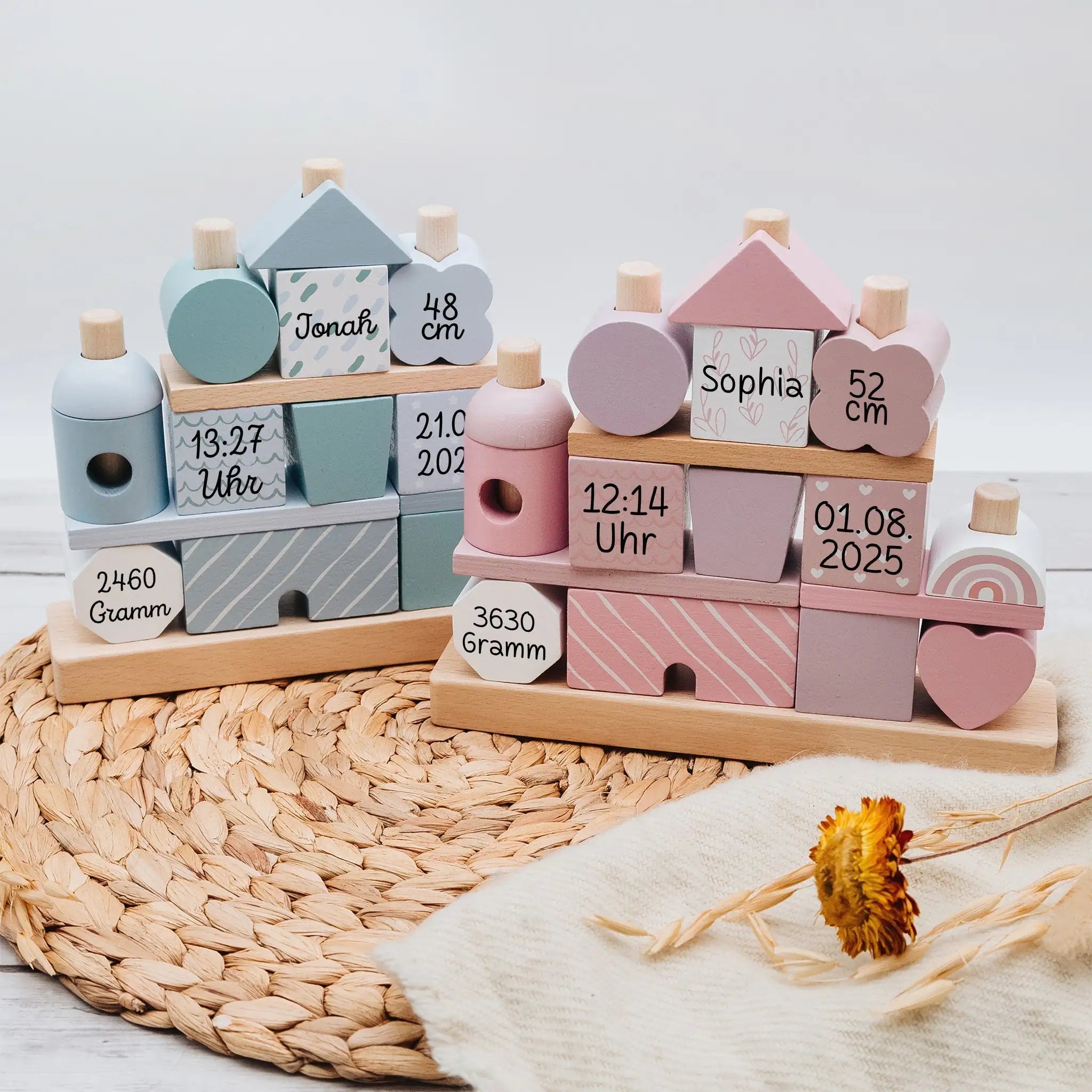SMALL FOOT Stapelhaus Holz personalisiert - wunderwunsch