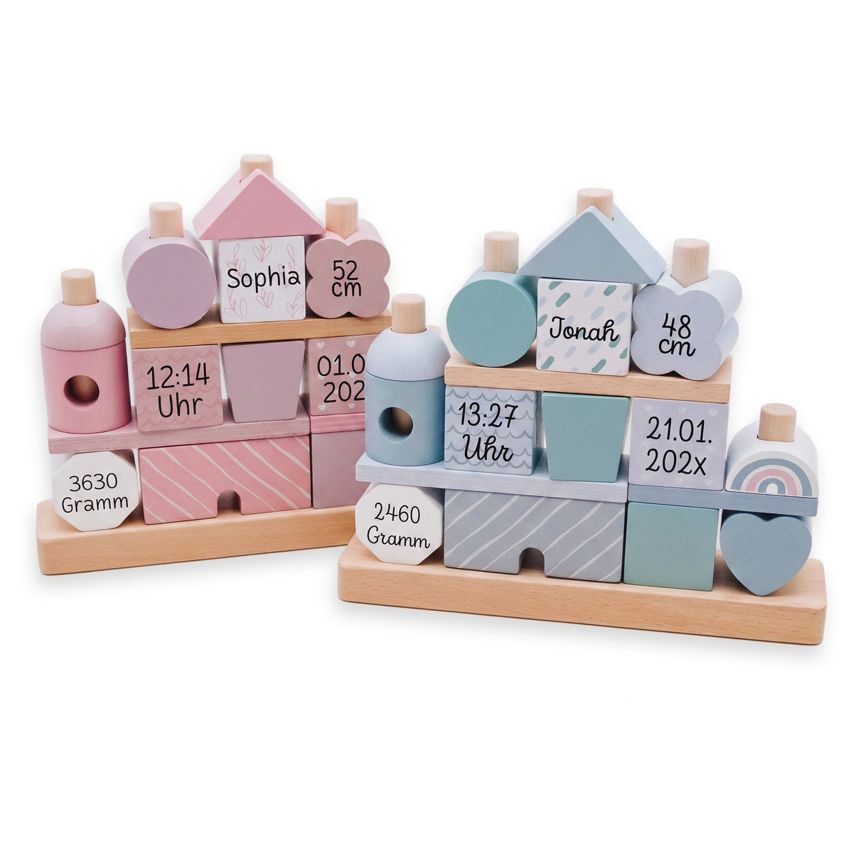 SMALL FOOT Stapelhaus Holz personalisiert - wunderwunsch