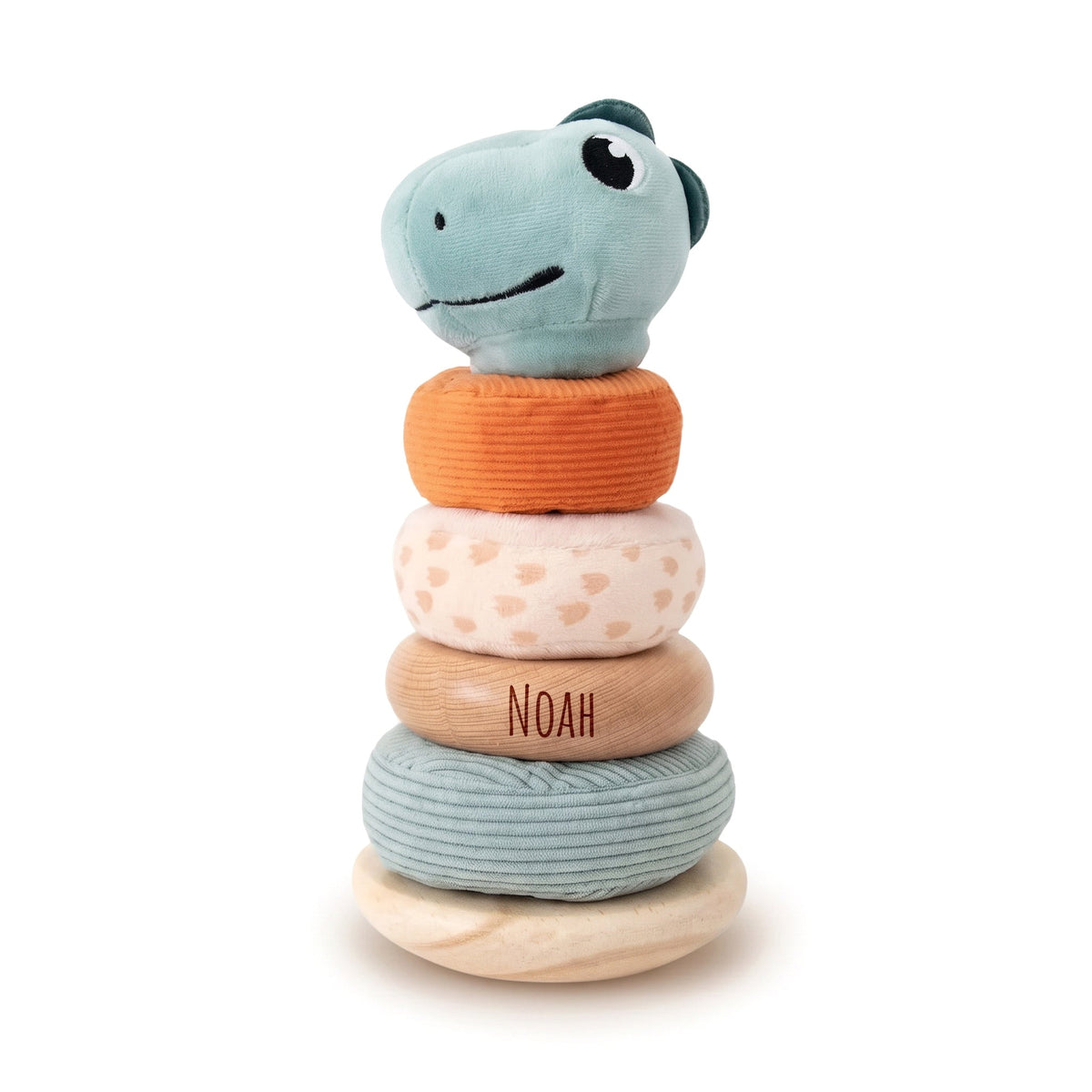 SMALL FOOT Stapelturm Dino Plüsch personalisierbar - wunderwunsch
