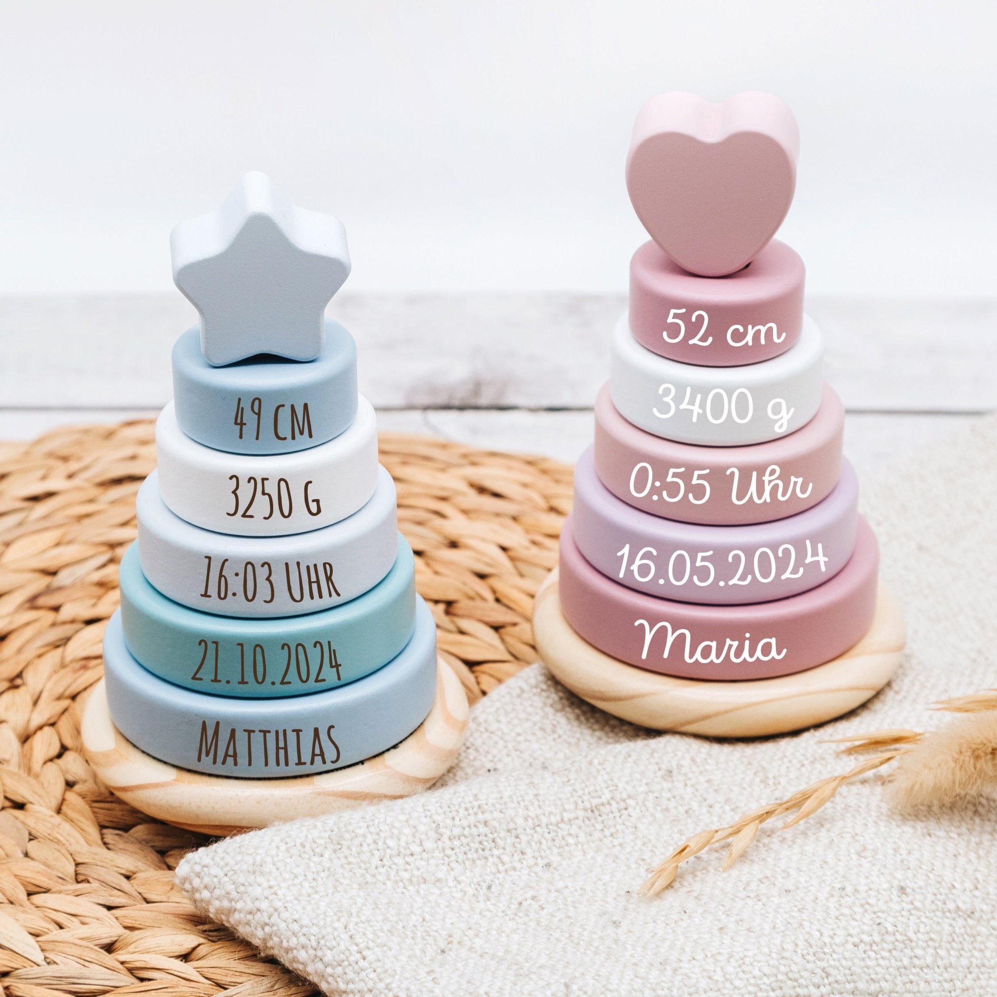 Small foot Stapelturm Holz personalisiert - wunderwunsch