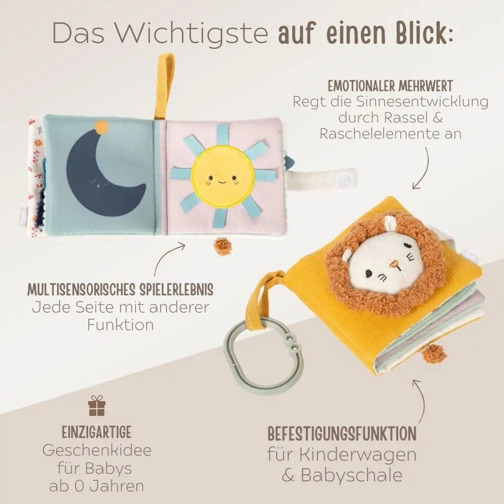 SMALL FOOT Stoffbuch Löwe personalisierbar - wunderwunsch