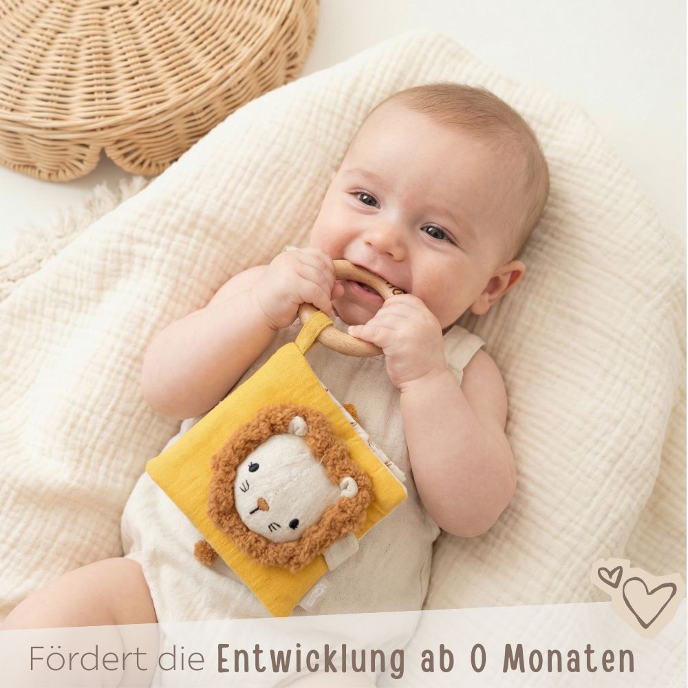 SMALL FOOT Stoffbuch Löwe personalisierbar - wunderwunsch