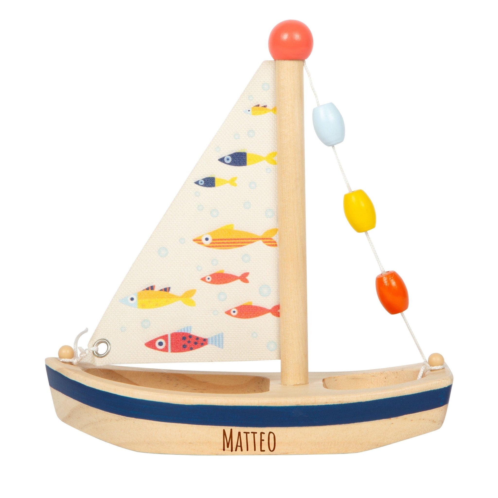 SMALL FOOT Wasserspielzeug Segelboot Großer Ozean personalisierbar - wunderwunsch