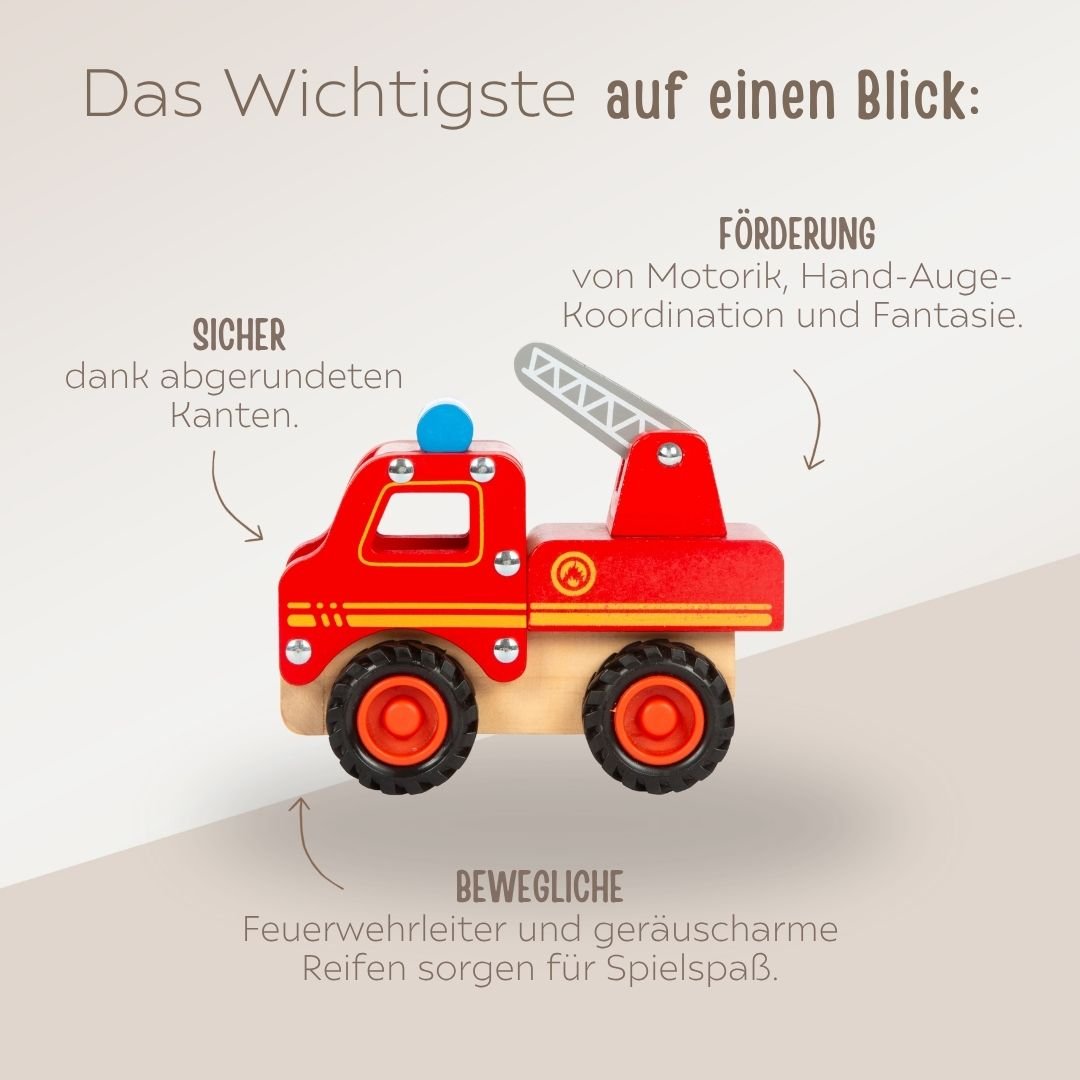 SMALLFOOT Feuerwehrauto personalisierbar - wunderwunsch